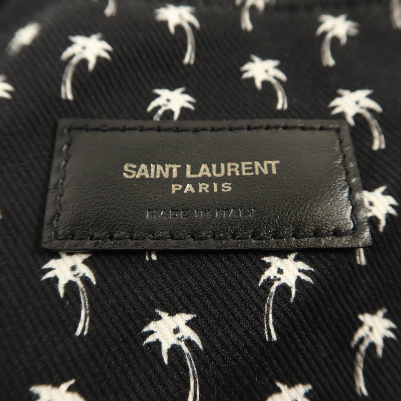 SAINT LAURENT 牛皮皮革/帆布Teddy Drawstring Tote Bag手挽袋
