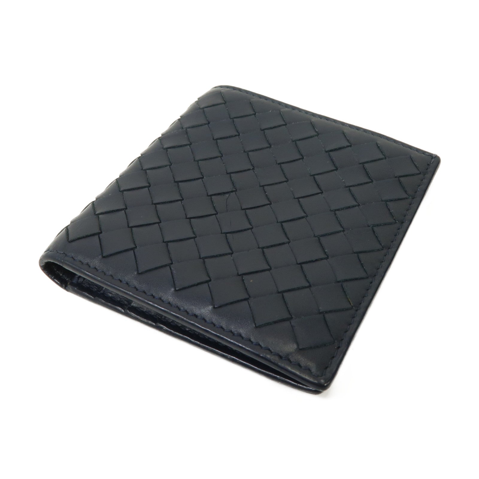 BOTTEGA VENETA 織紋皮革Wallet錢包深藍色