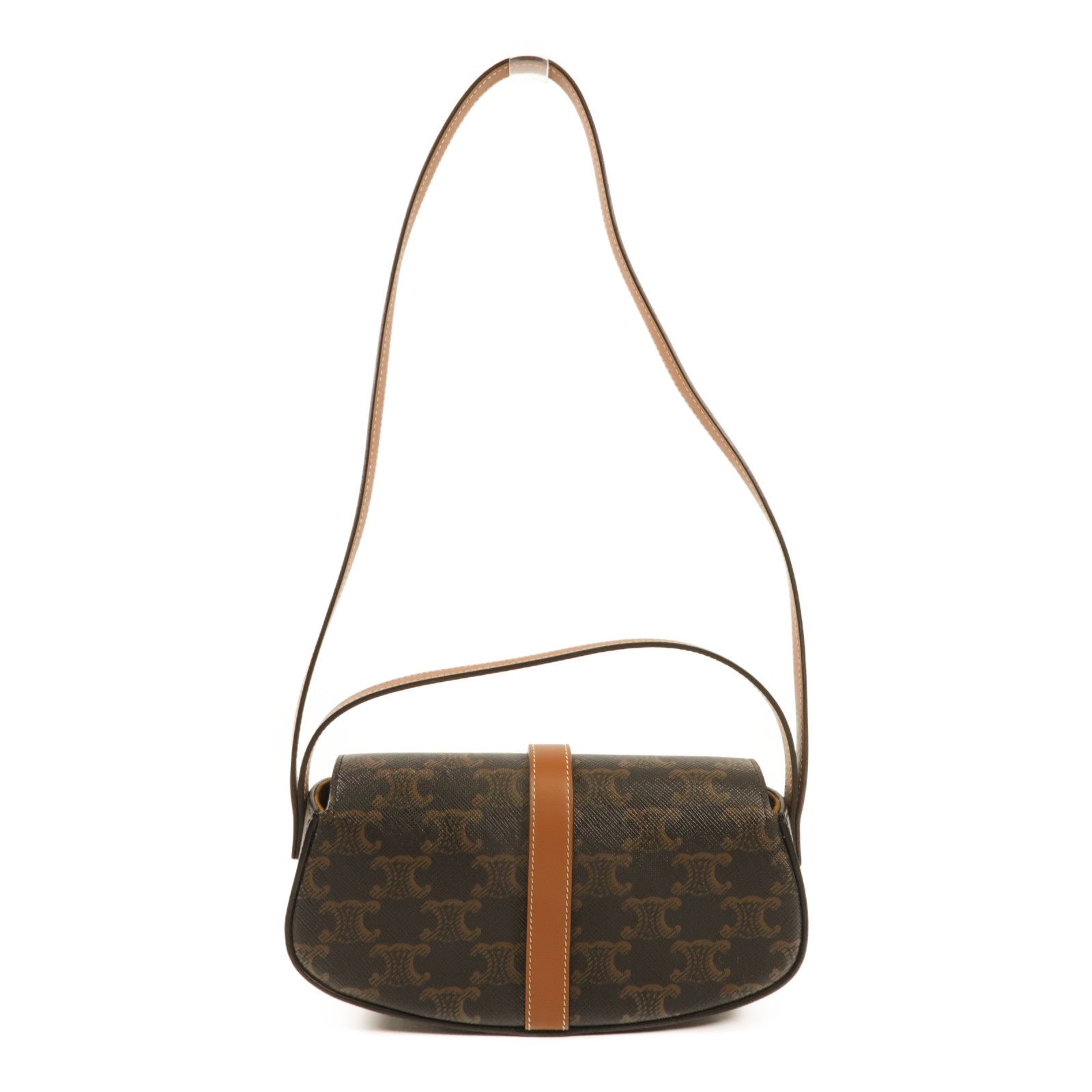 CELINE 塗層帆布Shoulder Bag金扣肩背袋