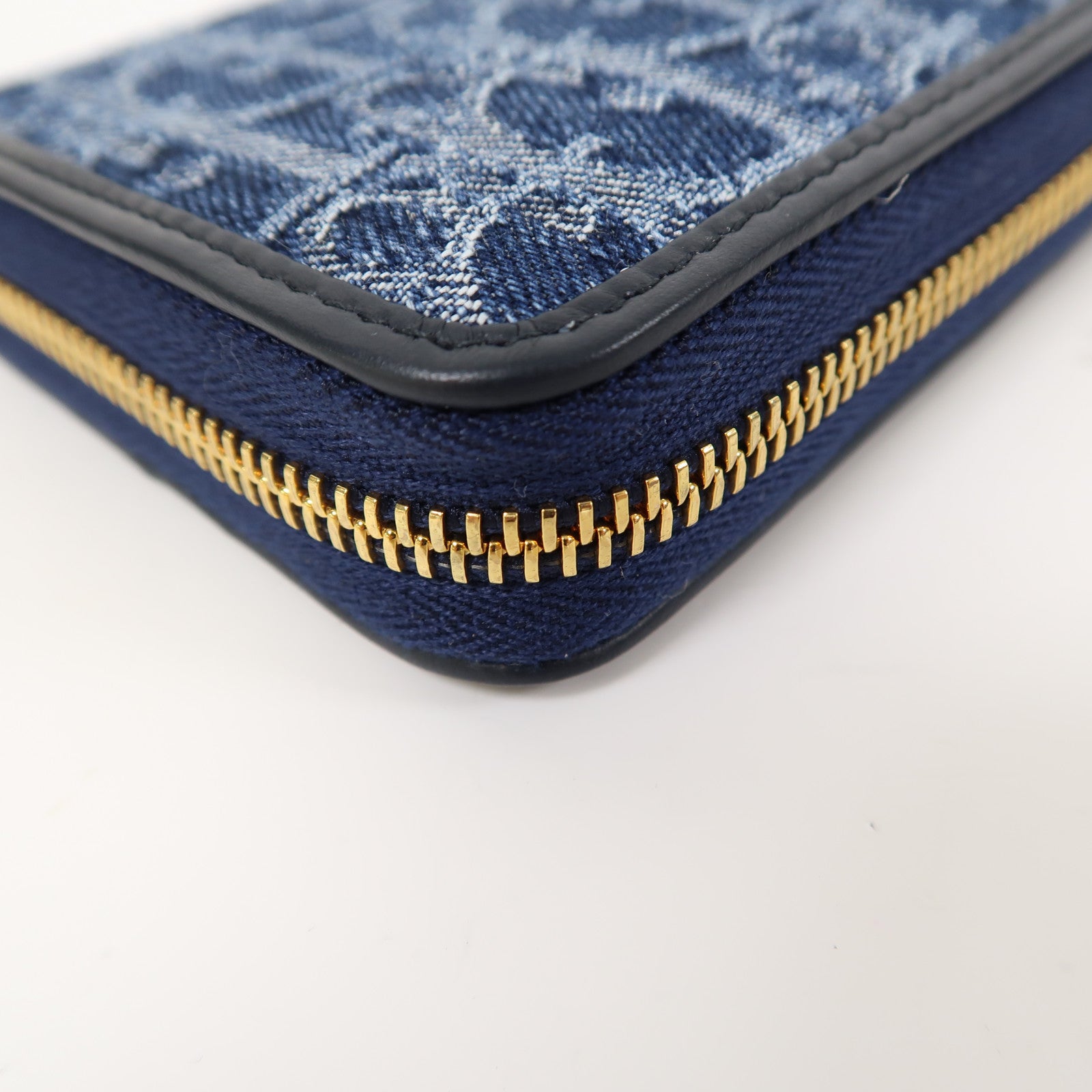 Dior 【激減優惠】帆布Zipper Long Wallet金扣長錢包藍色
