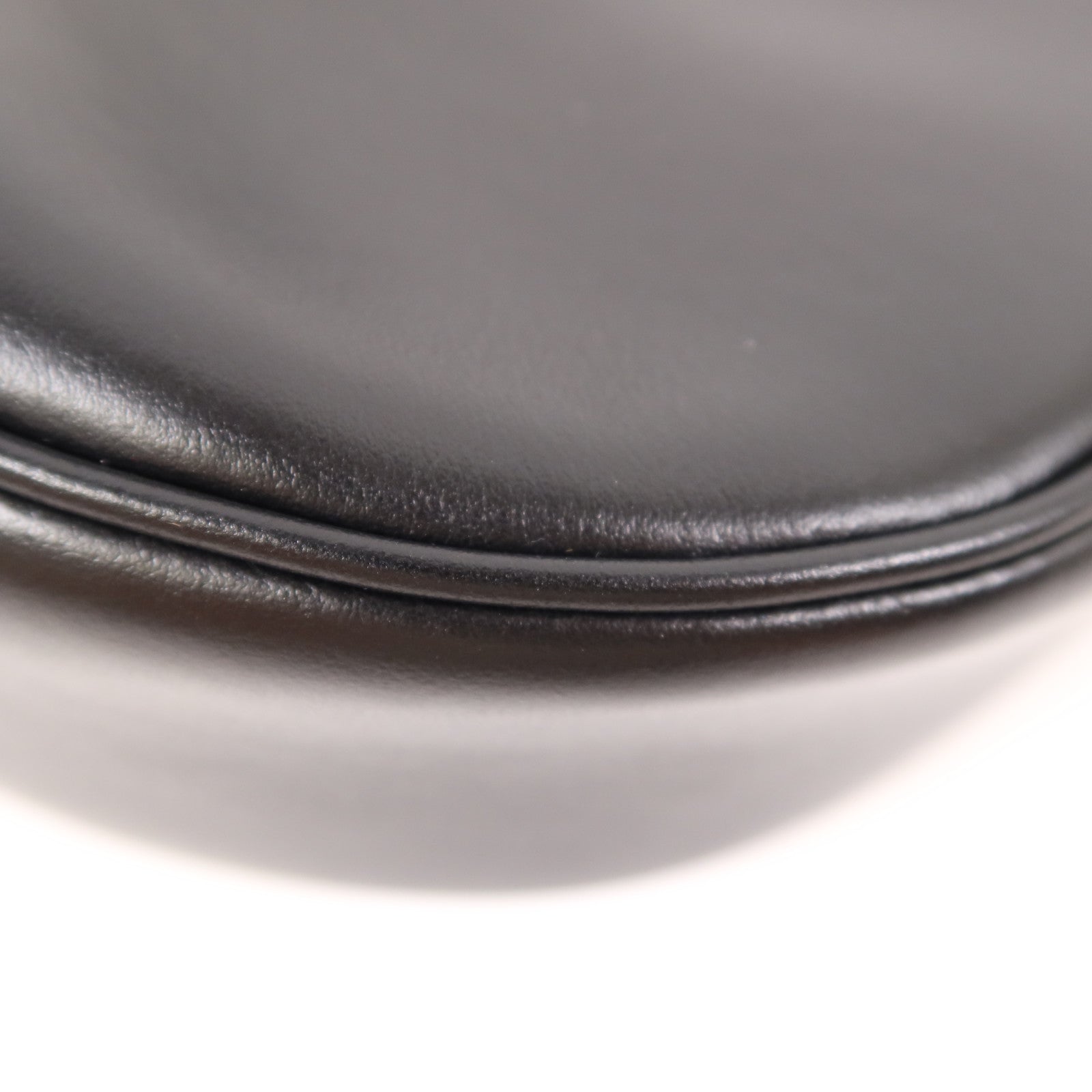 CELINE GHW Ava Shoulder Bag Calfskin Leather Black 6962