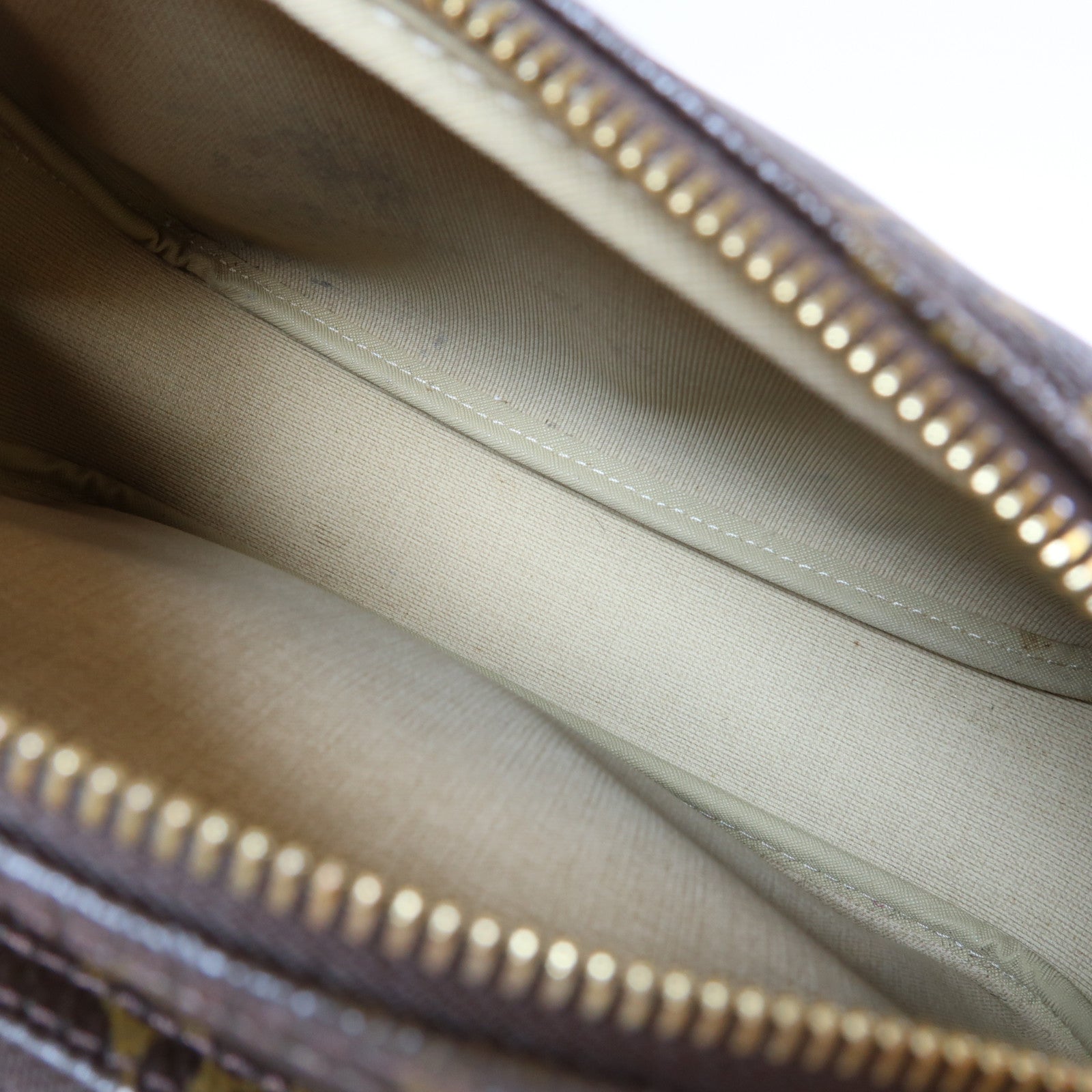 LOUIS VUITTON Monogram Reporter PM金扣肩背袋啡色