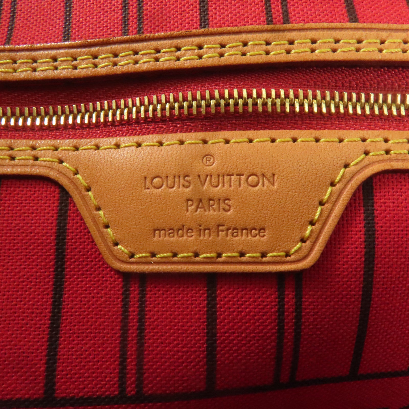 LOUIS VUITTON Monogram Neverfull MM金扣肩背袋手挽袋