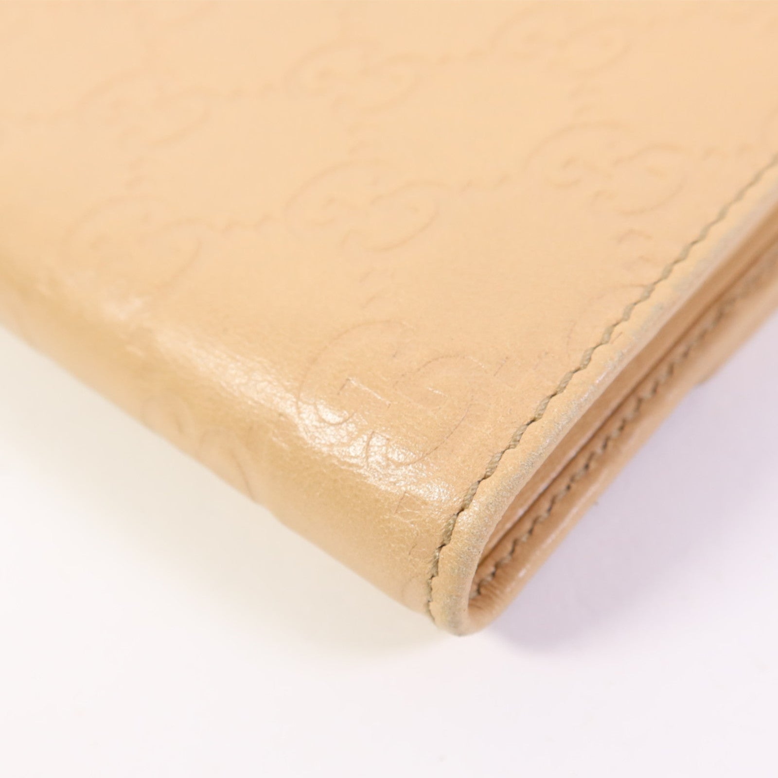 GUCCI 牛皮皮革Trifold Wallet金扣錢包