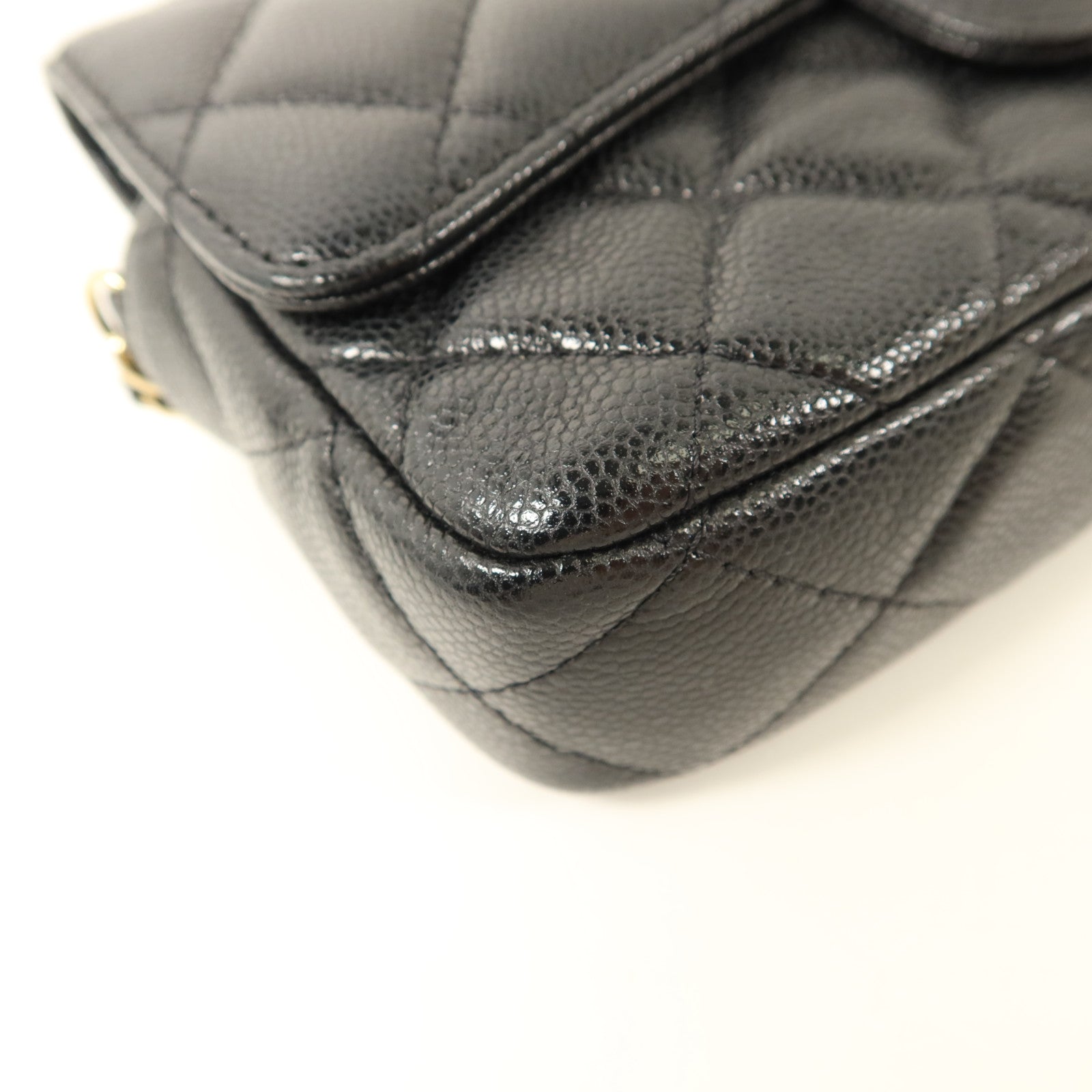 CHANEL 牛皮皮革Phone Case Bag金扣鏈帶肩背袋