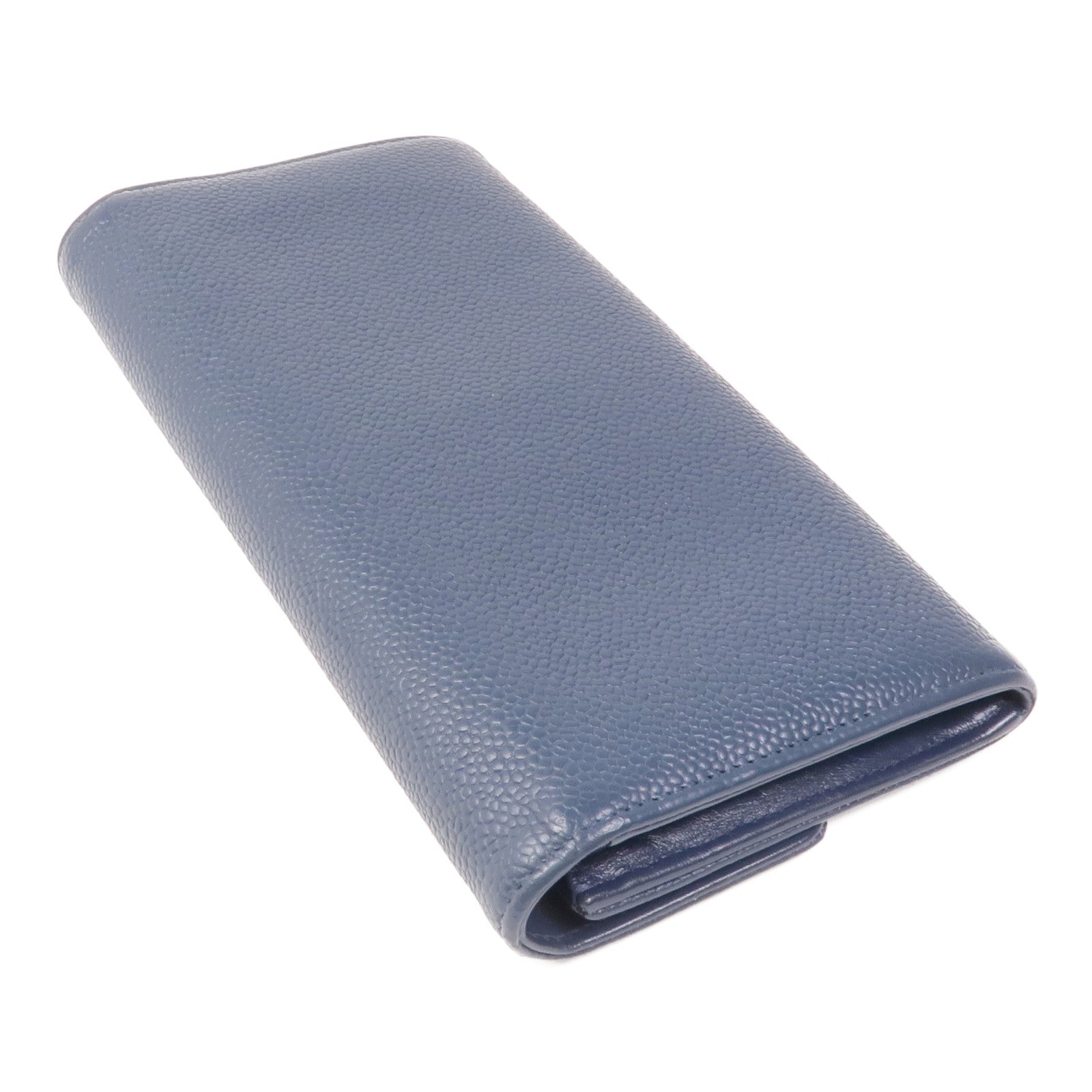 CHANEL 牛皮皮革Long Wallet銀扣長錢包