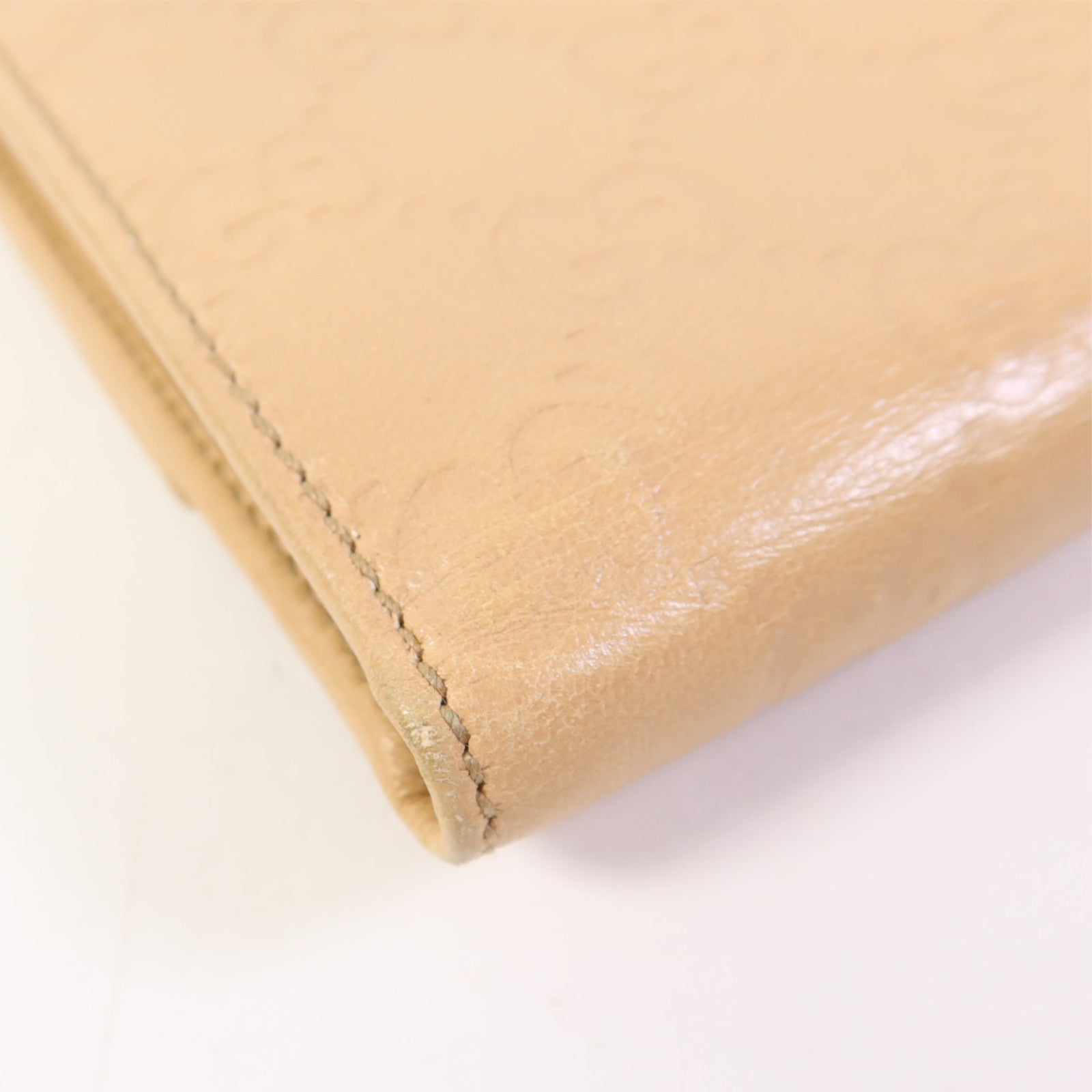 GUCCI 牛皮皮革Trifold Wallet金扣錢包