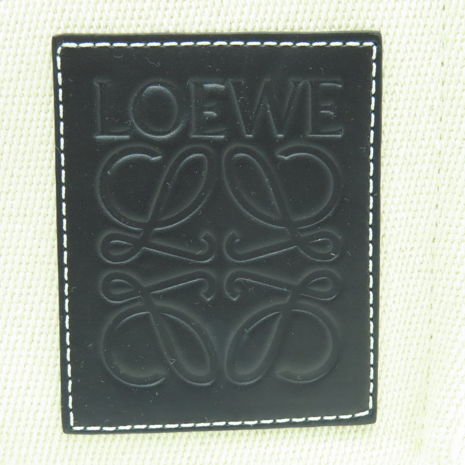 LOEWE 【清倉大減價】帆布Cushion Tote Bag肩背袋米色/黑色