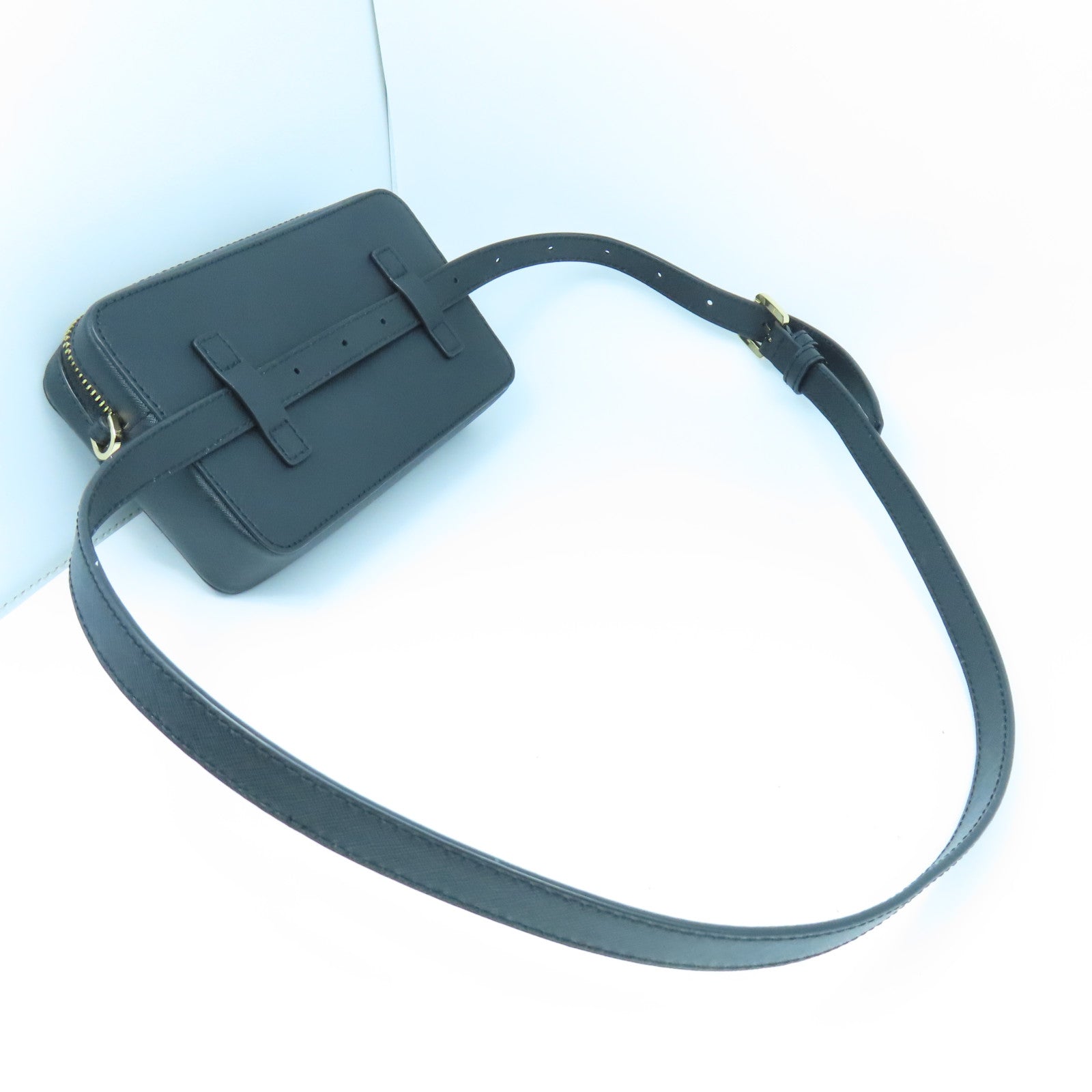 Michael Kors 【激減優惠】牛皮皮革WaistBagShoulderBag金扣腰包/肩背袋黑色