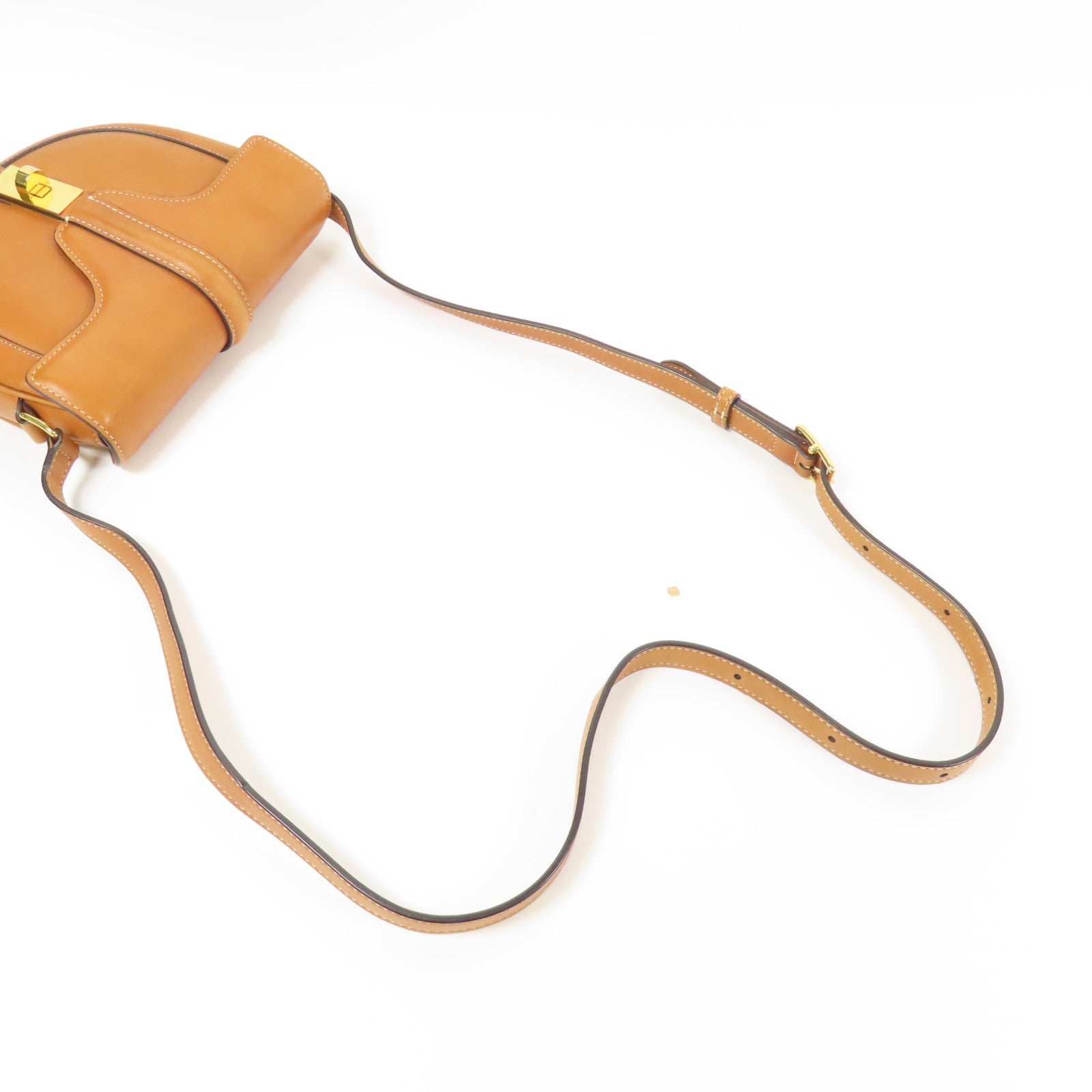 CELINE 牛皮皮革Besace 金扣肩背袋