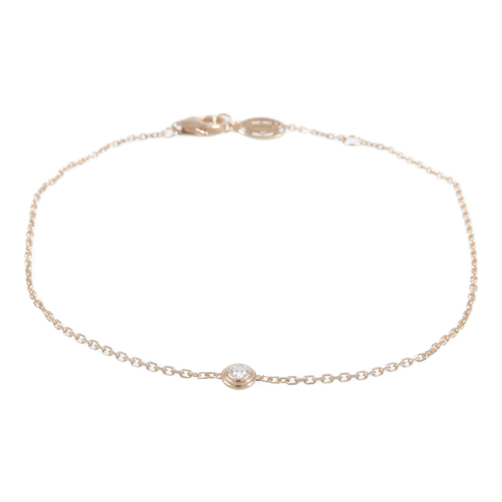 CARTIER 18K玫瑰金D Amour Diamond Bracelet Mini鑽石手鏈