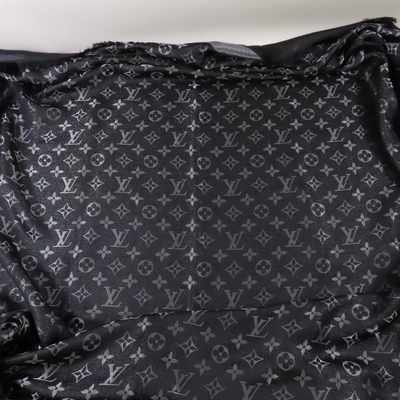 LOUIS VUITTON 絲質/羊毛Monogram Shing Scarf圍巾