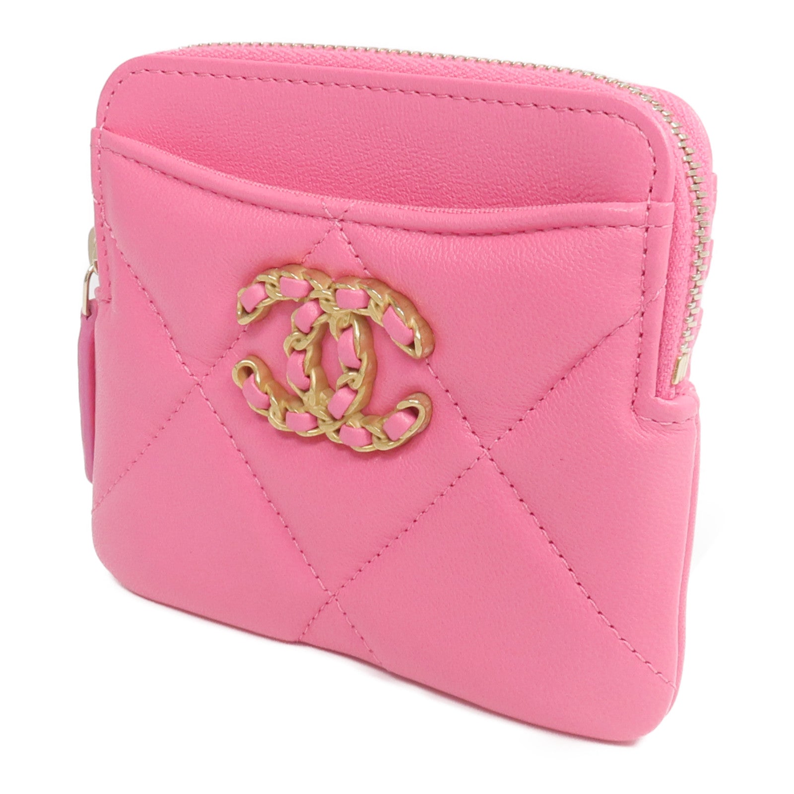 CHANEL 羊皮皮革Card Case金扣卡片套