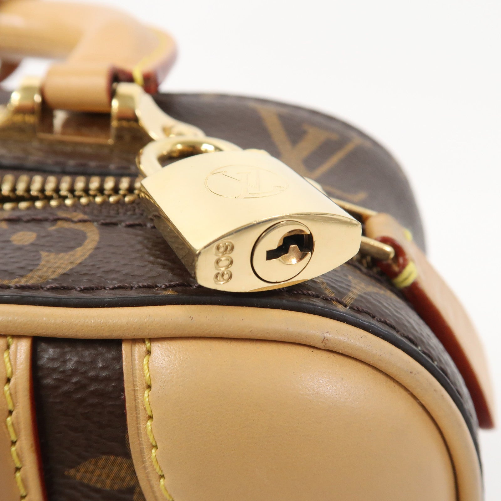 LOUIS VUITTON Monogram Valisette BB金扣手挽肩背兩用袋啡色