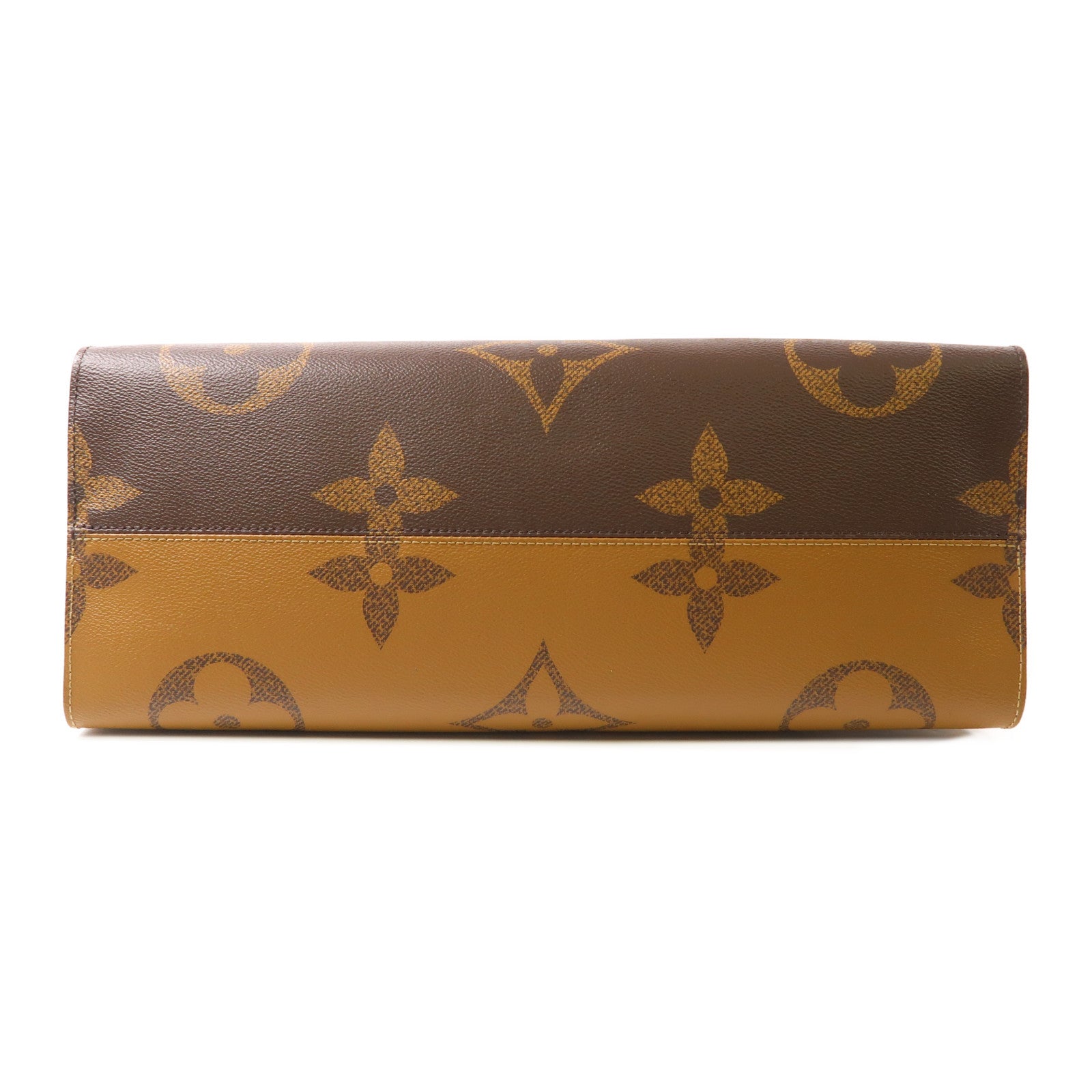 LOUIS VUITTON Monogram Giant OnTheGo GM金扣手挽肩背兩用袋棕色