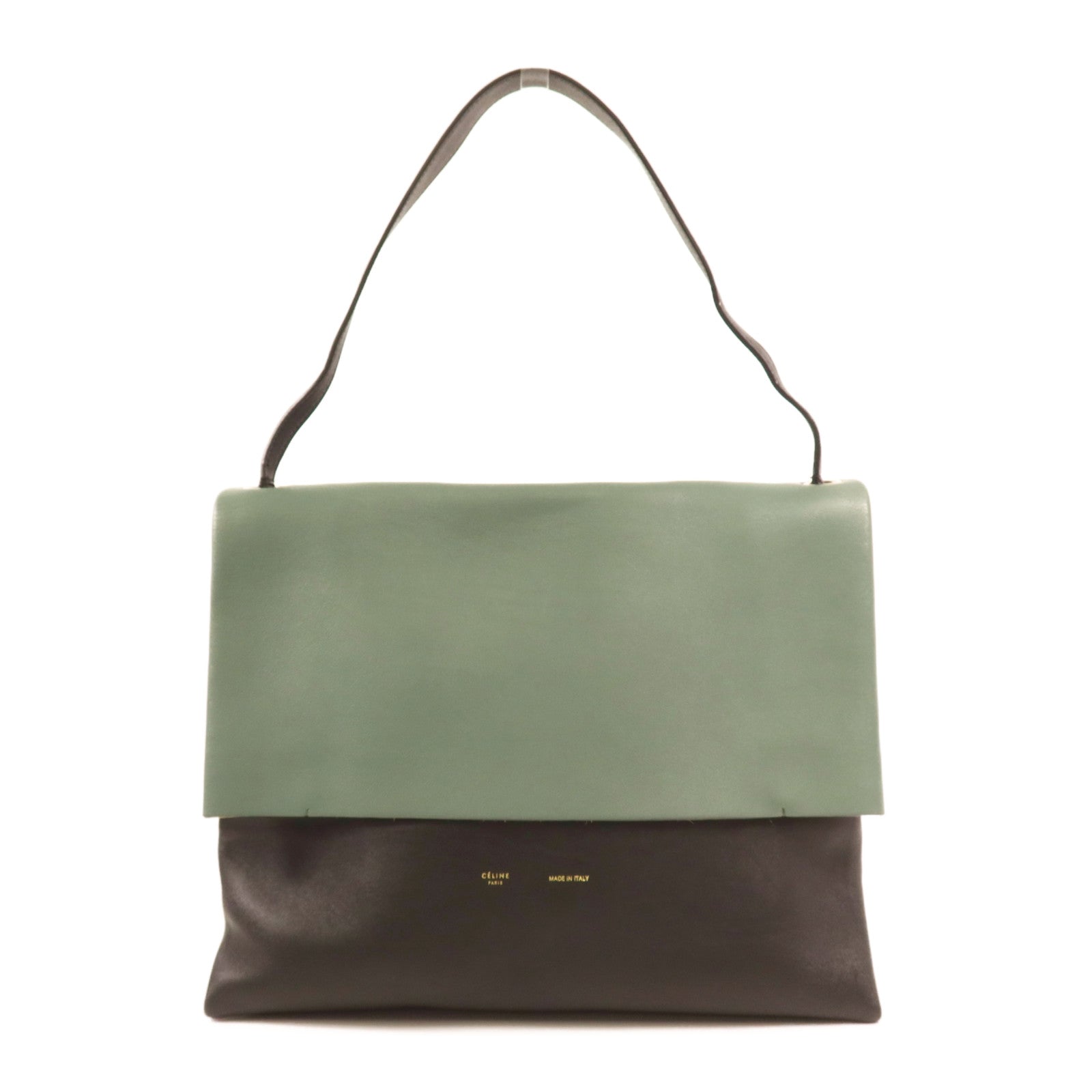 CELINE 牛皮皮革Hand Bag銀扣手挽袋