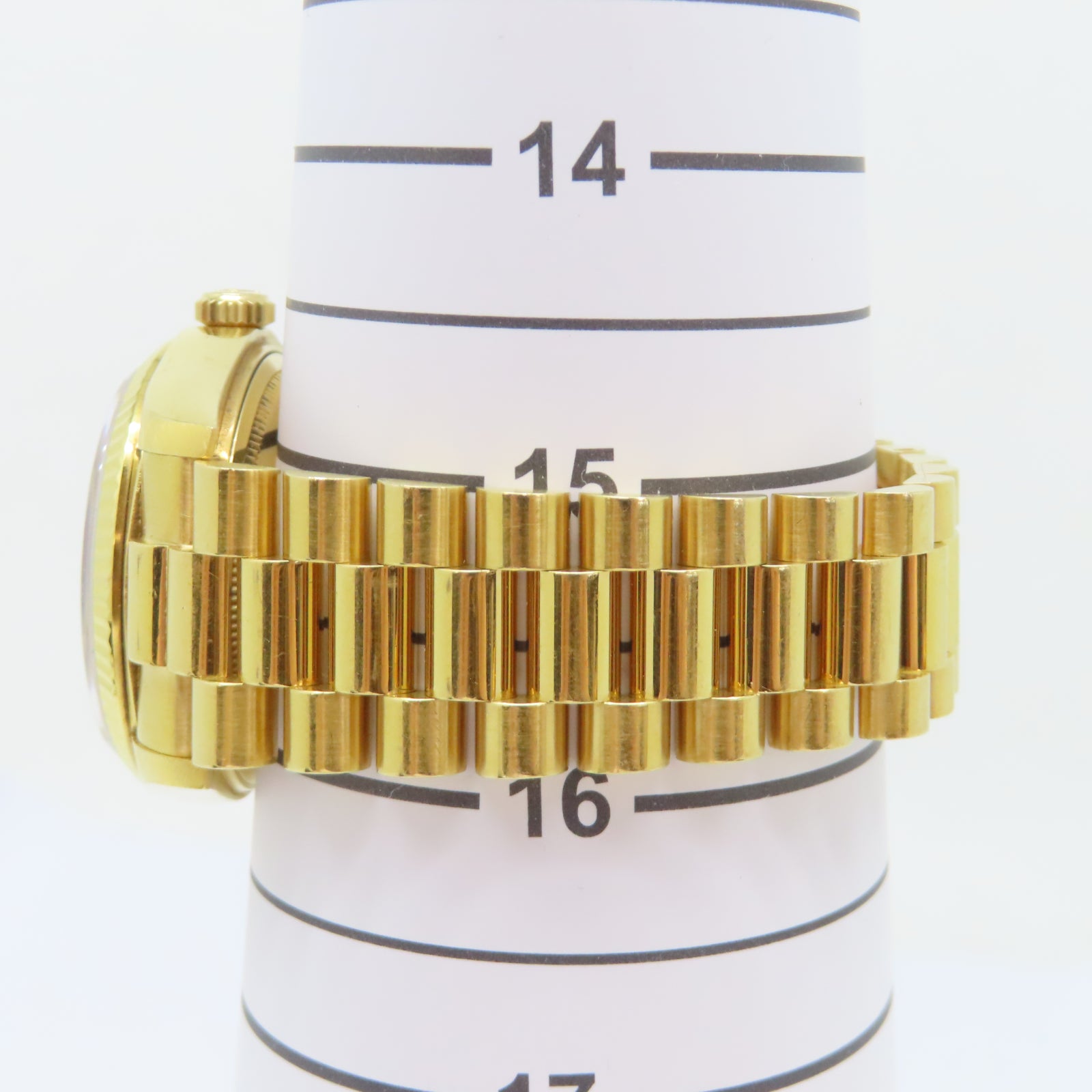 ROLEX Day-Date 36 18K黃金/鑽石自動機芯手錶金色