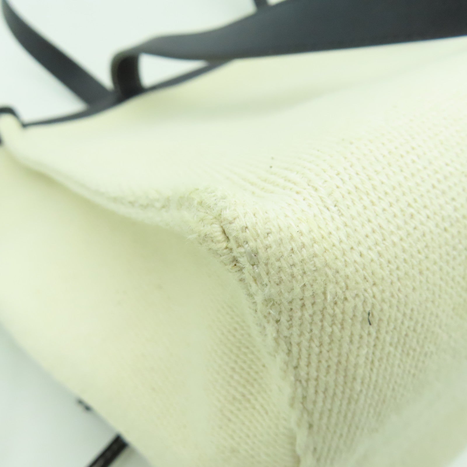 LOEWE 【清倉大減價】帆布Cushion Tote Bag肩背袋米色/黑色