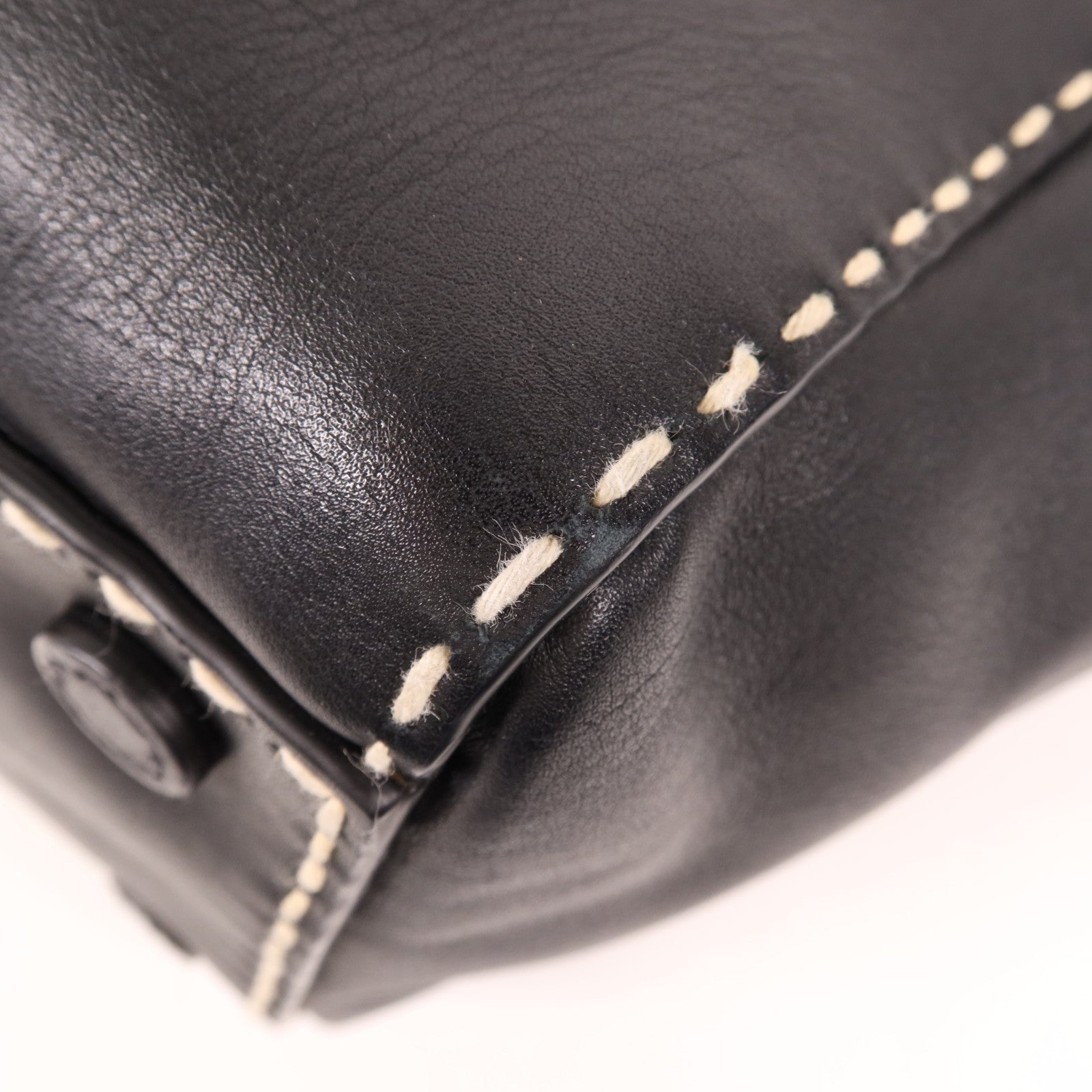 PRADA 牛皮皮革Hand Bag銀扣手挽肩背兩用袋