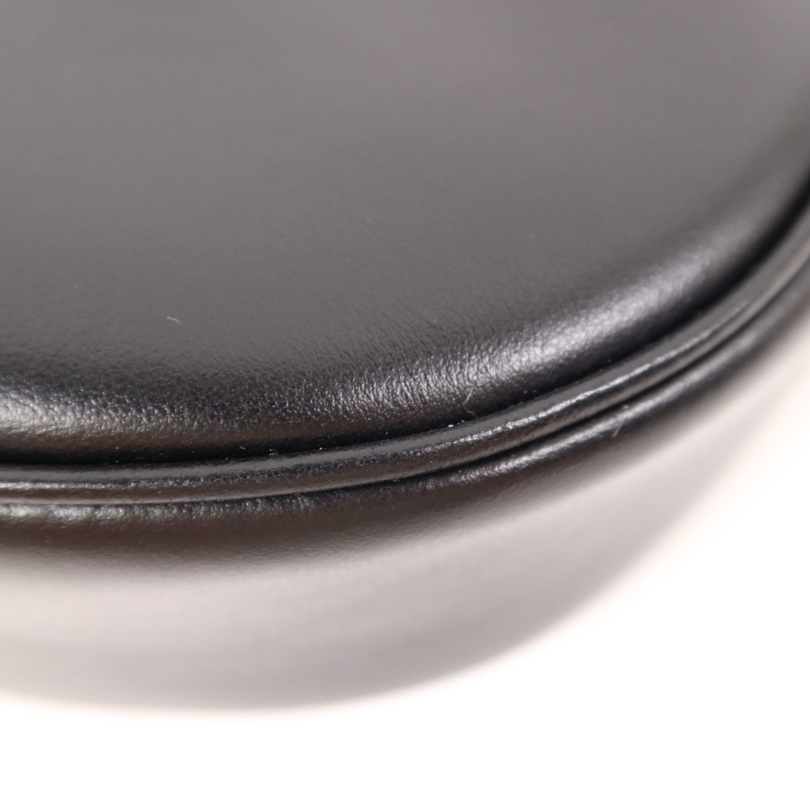 CELINE GHW Ava Shoulder Bag Calfskin Leather Black 6962
