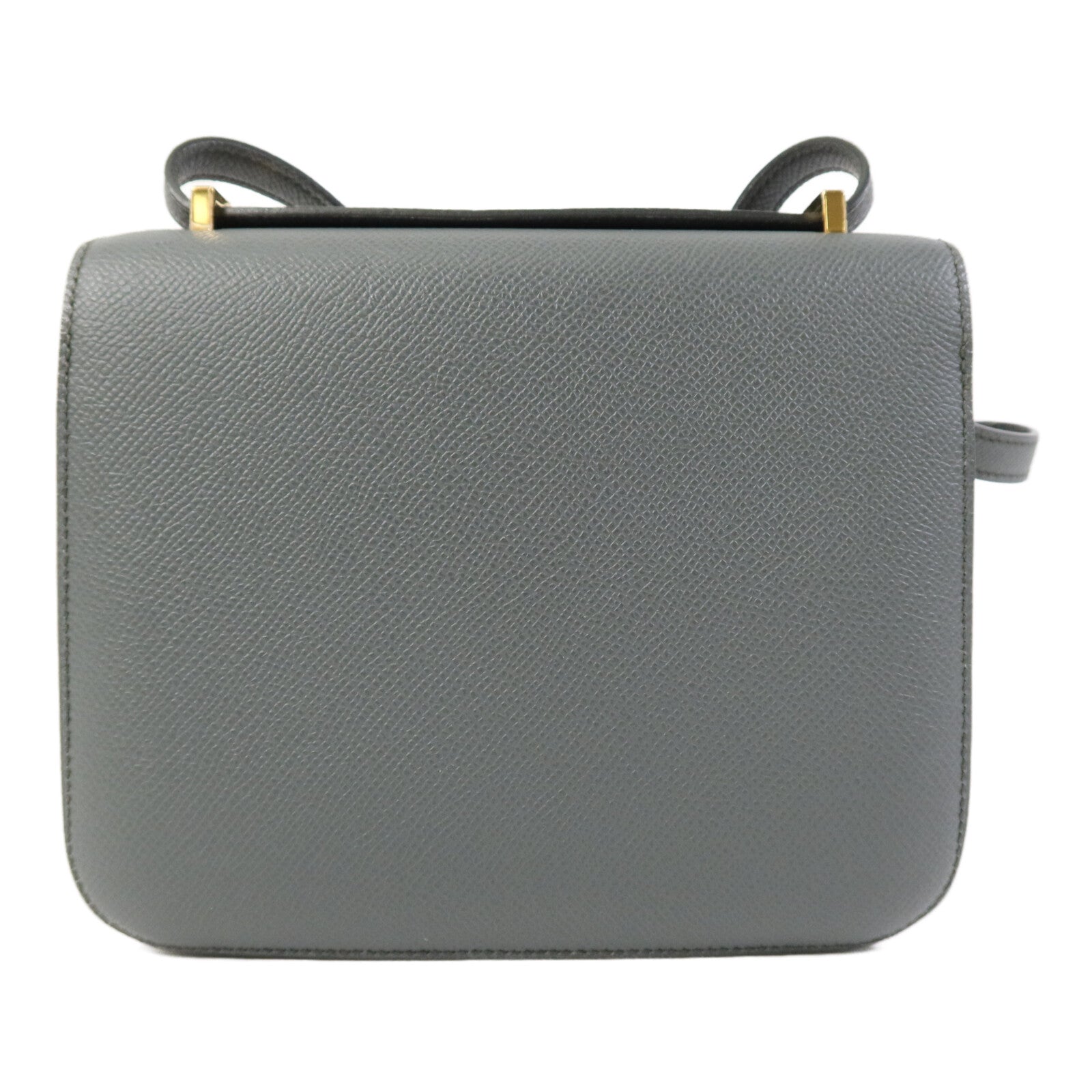 HERMES Epsom皮革Constance Mini金扣肩背袋Bleu Orage