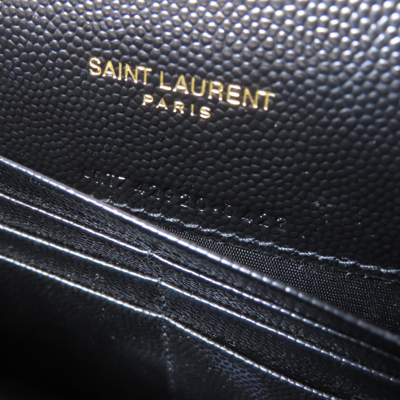 SAINT LAURENT 牛皮皮革Chain Shoulder Bag金扣鏈帶肩背袋黑色