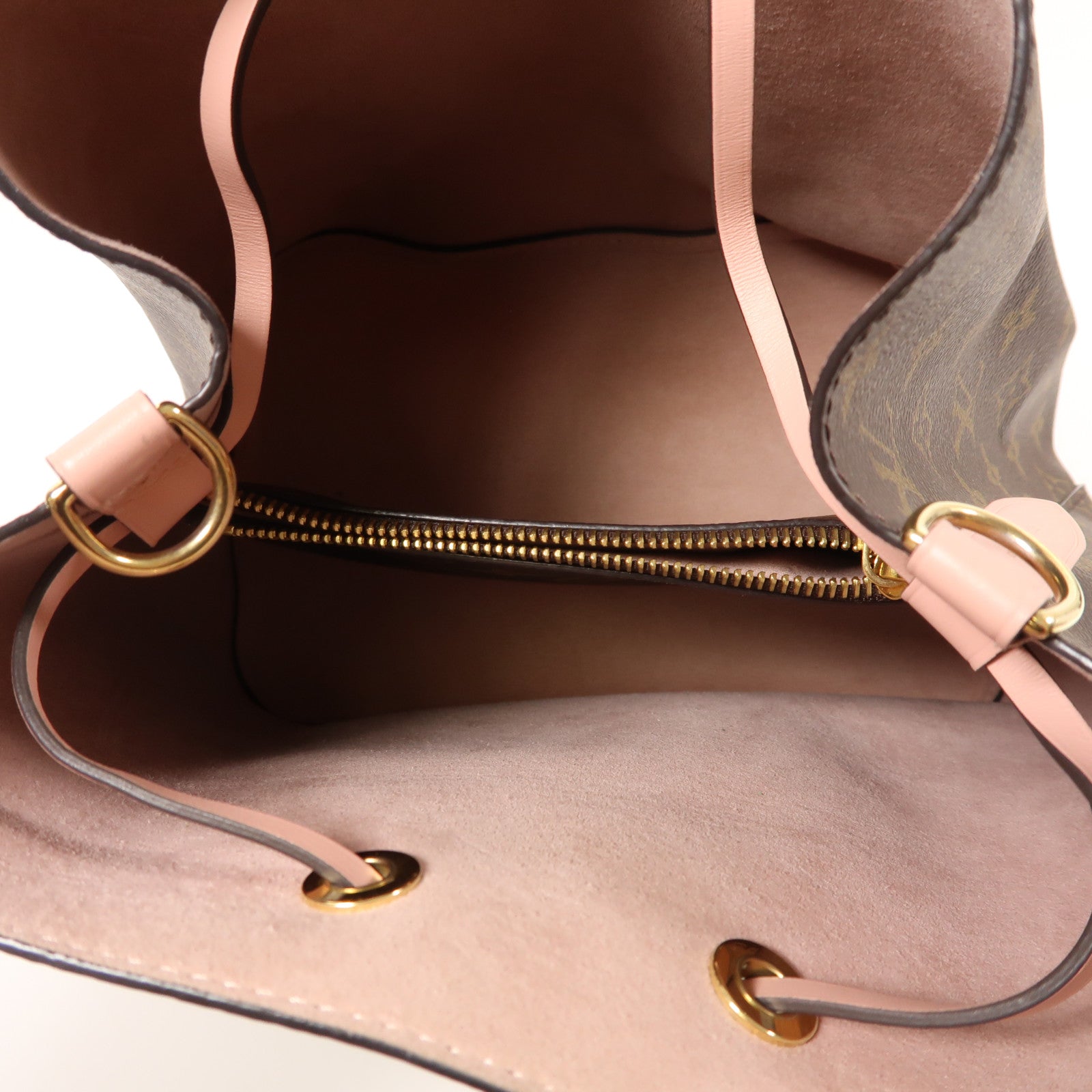 LOUIS VUITTON LV GHW Neo Noe 2way Shoulder Bag M44022 Monogram Brown Pink