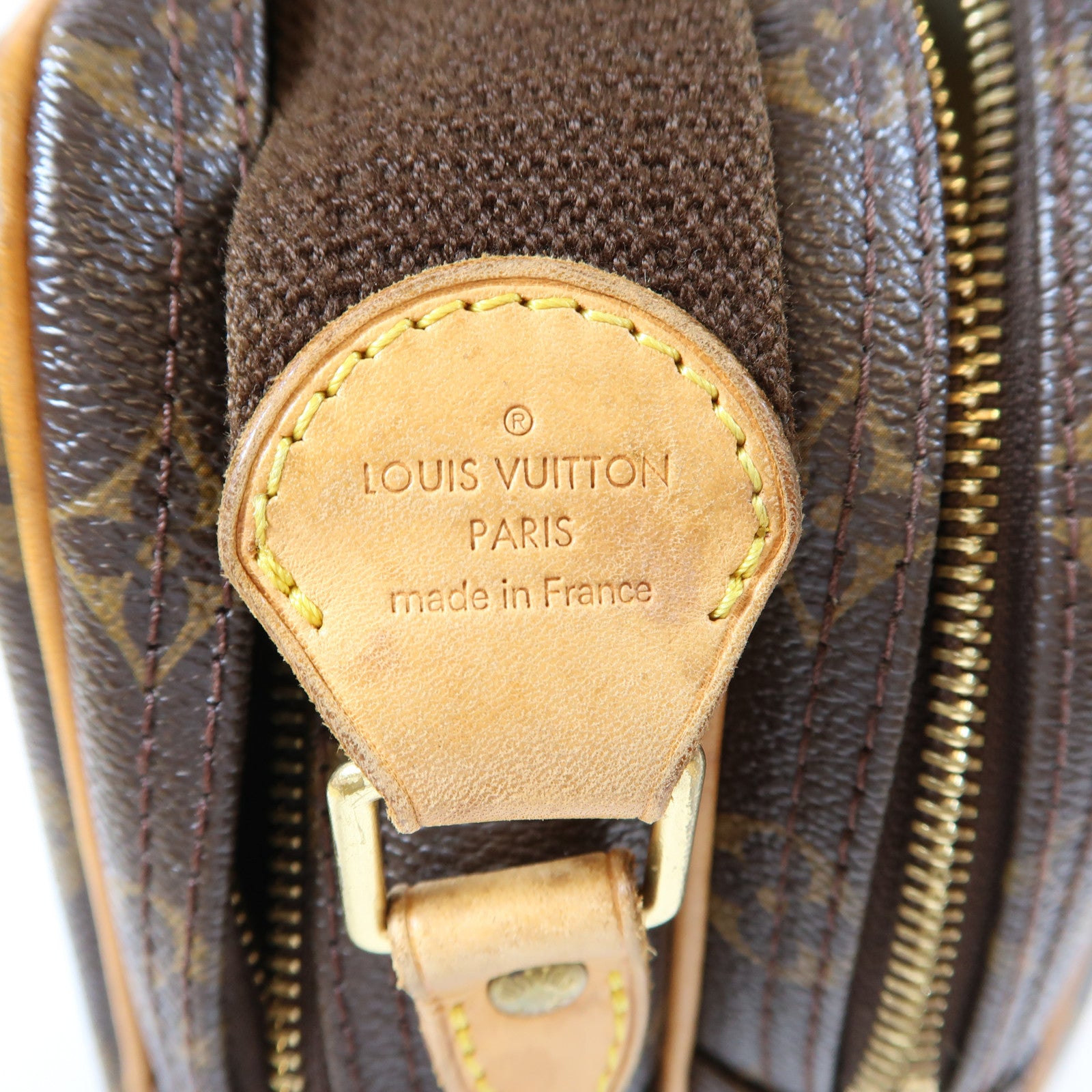 LOUIS VUITTON Monogram Reporter PM金扣肩背袋啡色