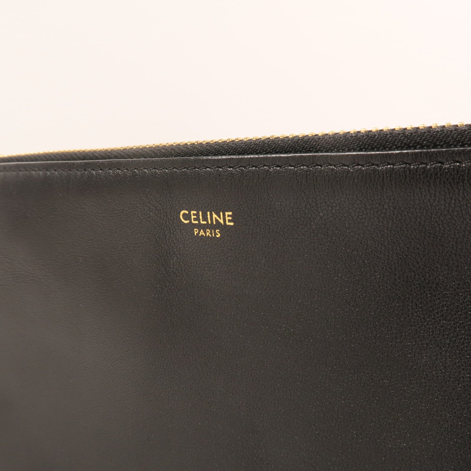 CELINE 牛皮皮革Trio金扣肩背袋