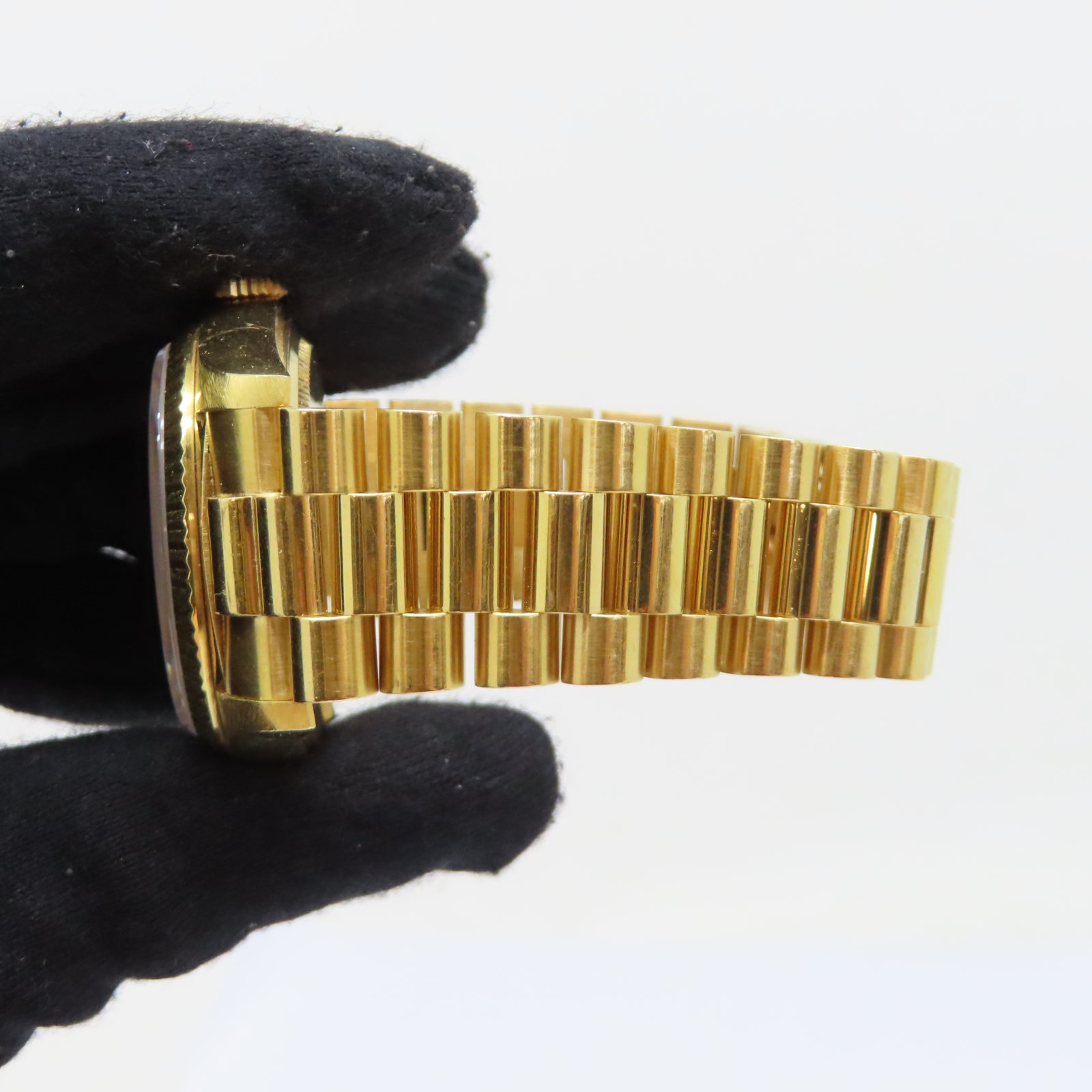 ROLEX Day-Date 36 18K黃金/鑽石自動機芯手錶金色