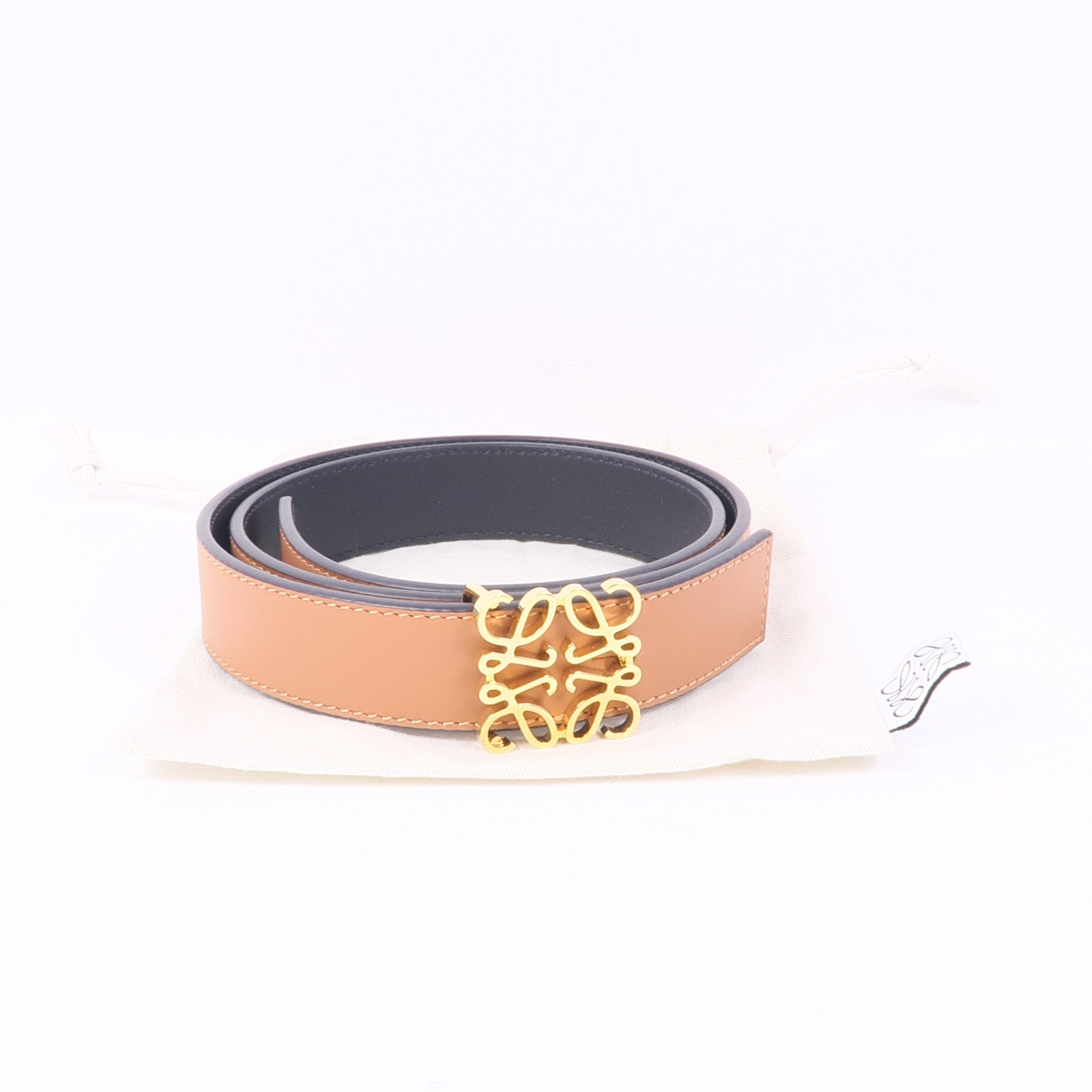 LOEWE 皮革Belt金扣皮帶