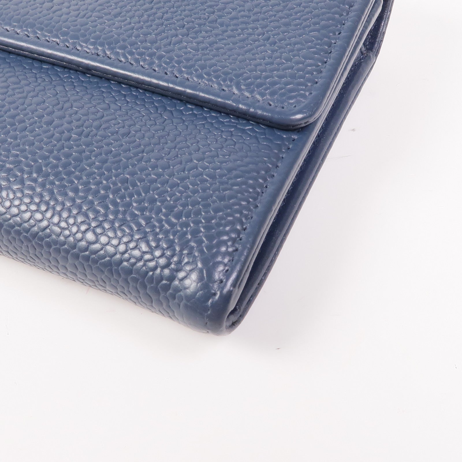 CHANEL 牛皮皮革Long Wallet銀扣長錢包