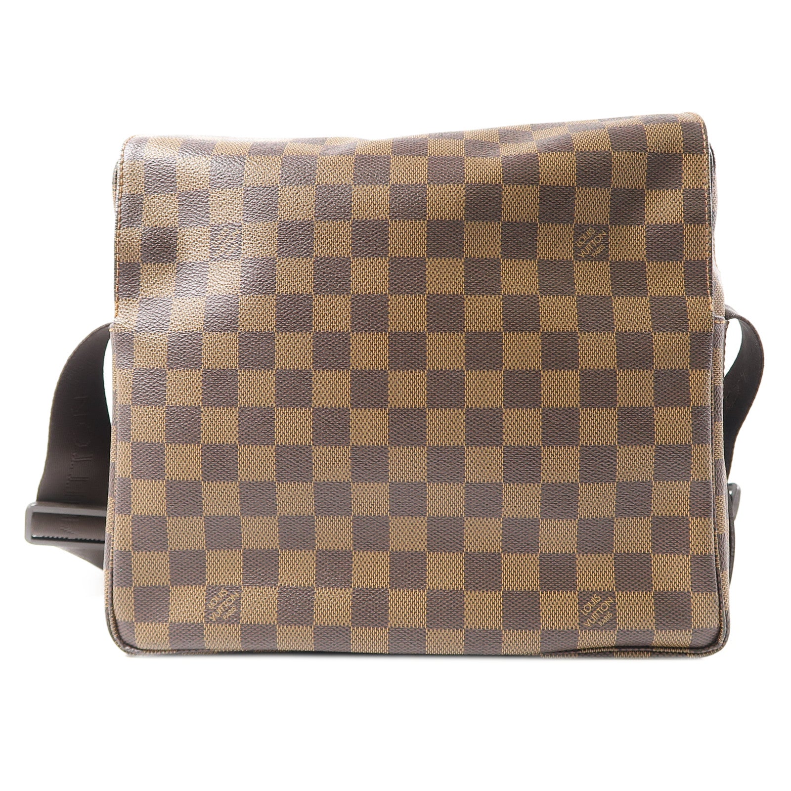 LOUIS VUITTON Damier Naviglio金扣肩背袋啡色