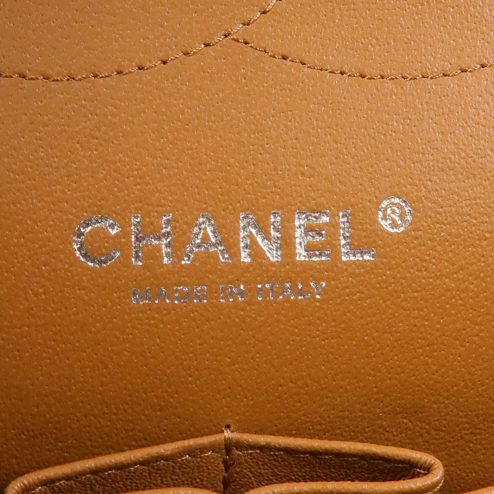 CHANEL 牛皮皮革Large Classic銀扣鏈帶肩背袋