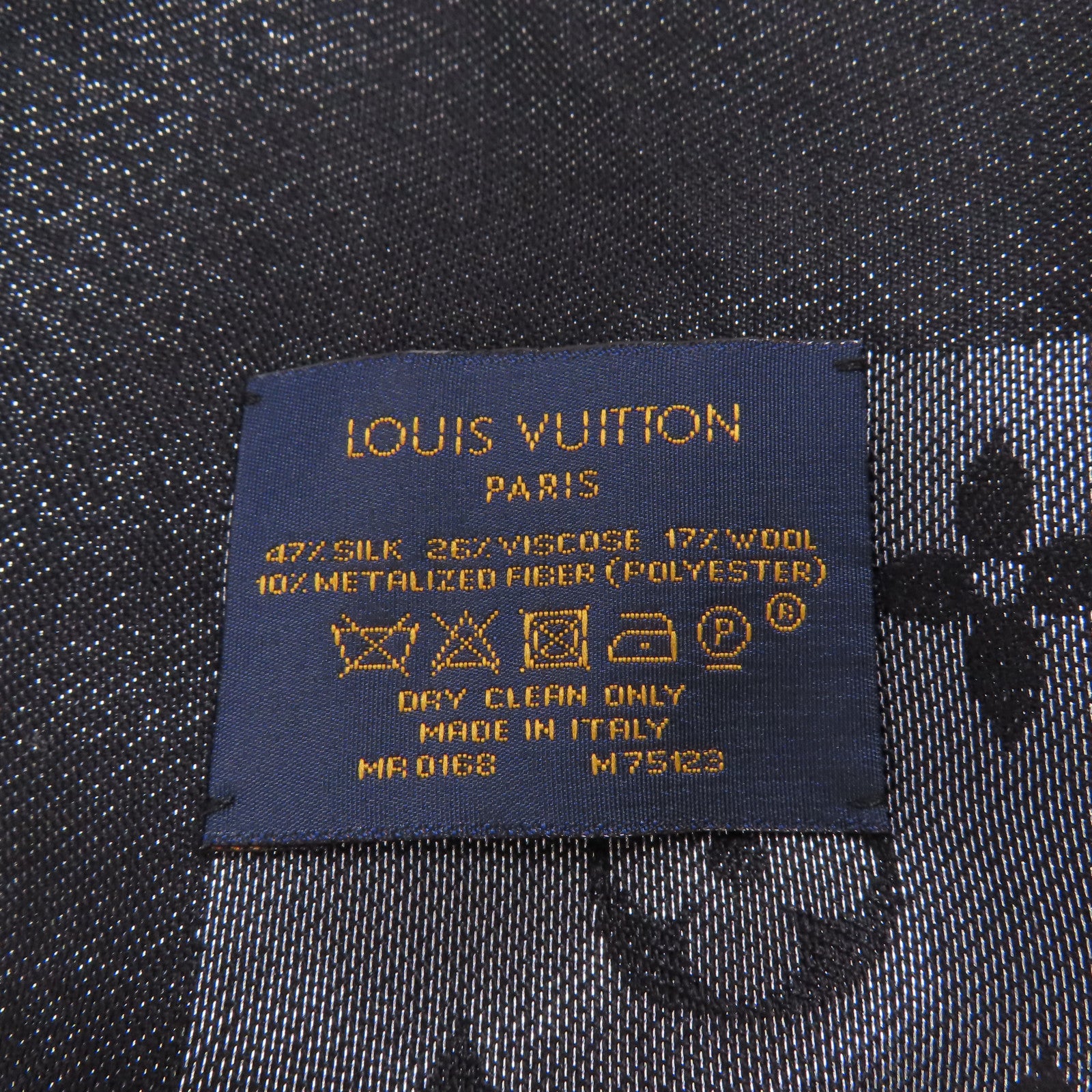 LOUIS VUITTON 絲質/羊毛Monogram Shing Scarf圍巾