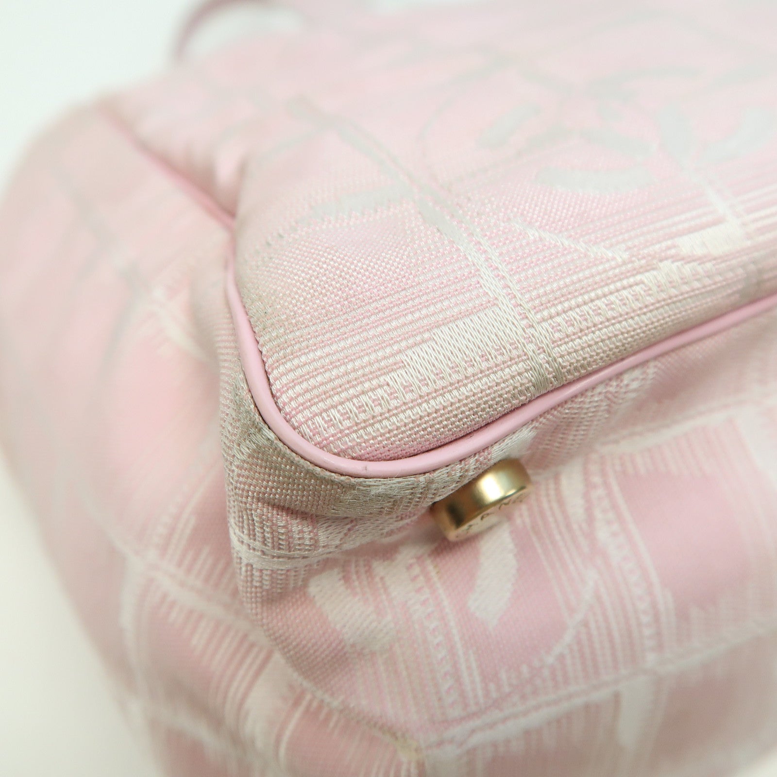 CHANEL 【激減優惠】尼龍New Travel Line Tote Bag金扣手挽袋粉紅色