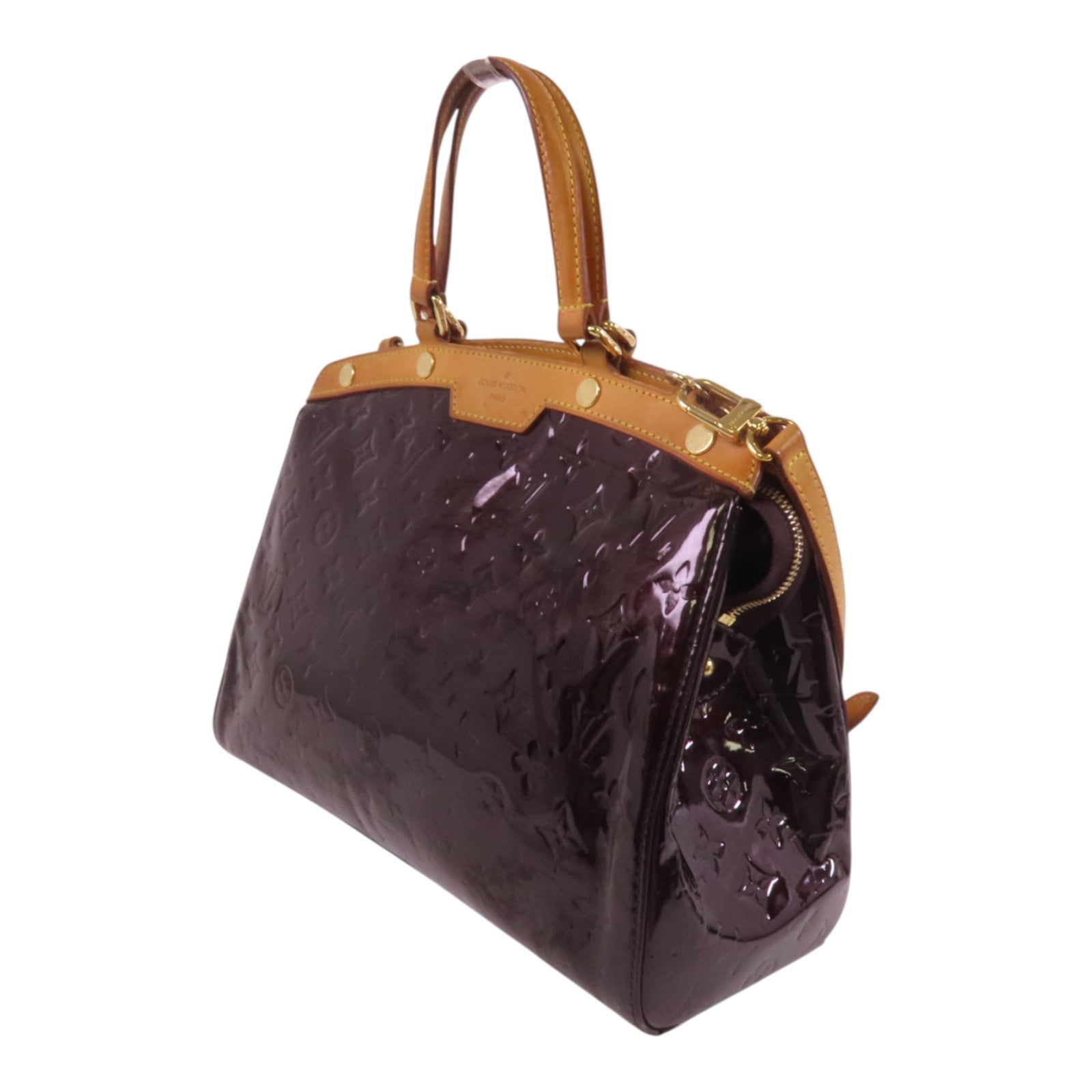 LOUIS VUITTON LV GHW Brea MM Handbag Shoulder Bag M91619 Mono-Vernis Wine-Red