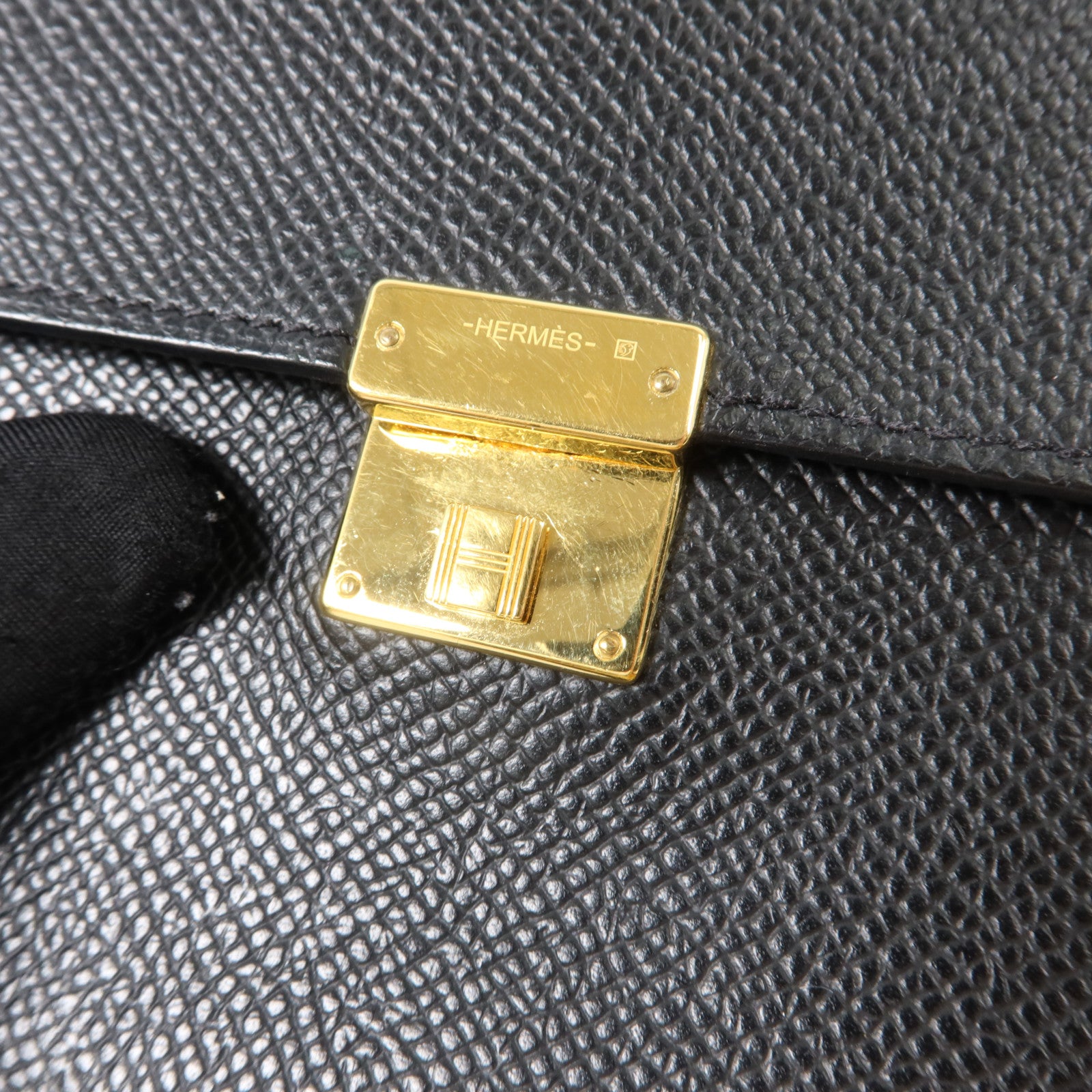 HERMES Epsom皮革Clic 12 Wallet金扣錢包Noir