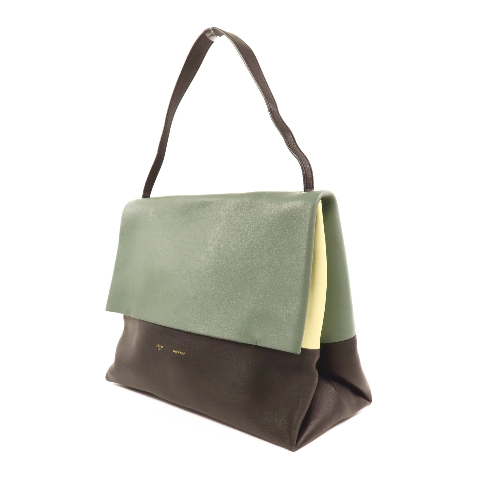 CELINE 牛皮皮革Hand Bag銀扣手挽袋