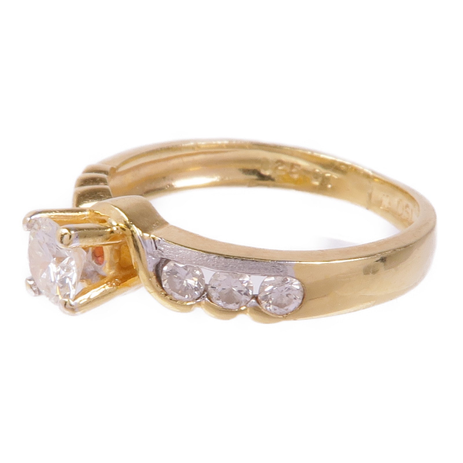 JEWELRY 【激減優惠】18K黃金/白金Diamond Ring鑽石戒指US#4.75