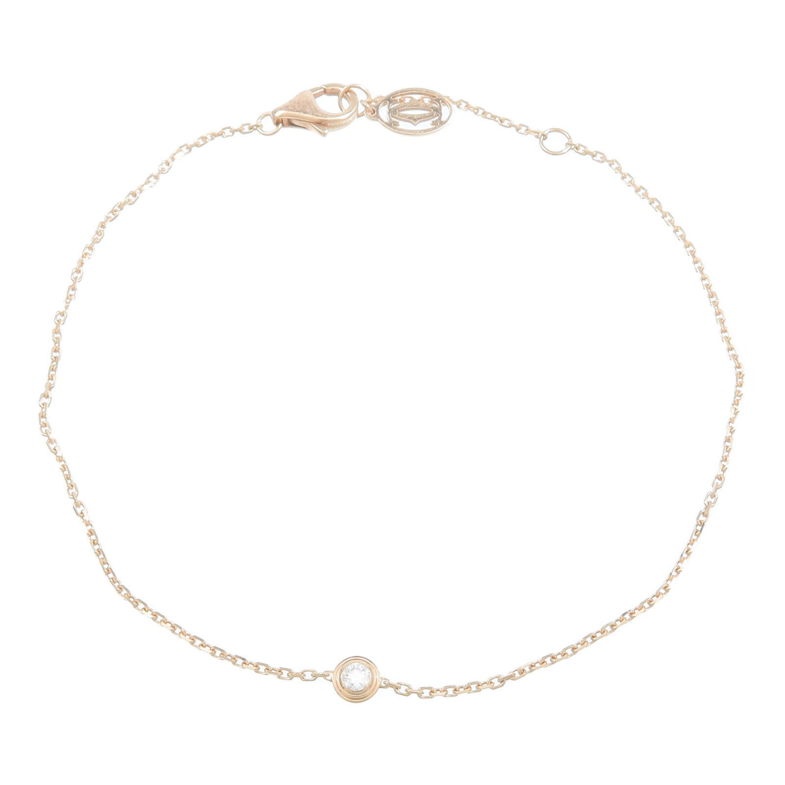 CARTIER 18K玫瑰金D Amour Diamond Bracelet Mini鑽石手鏈