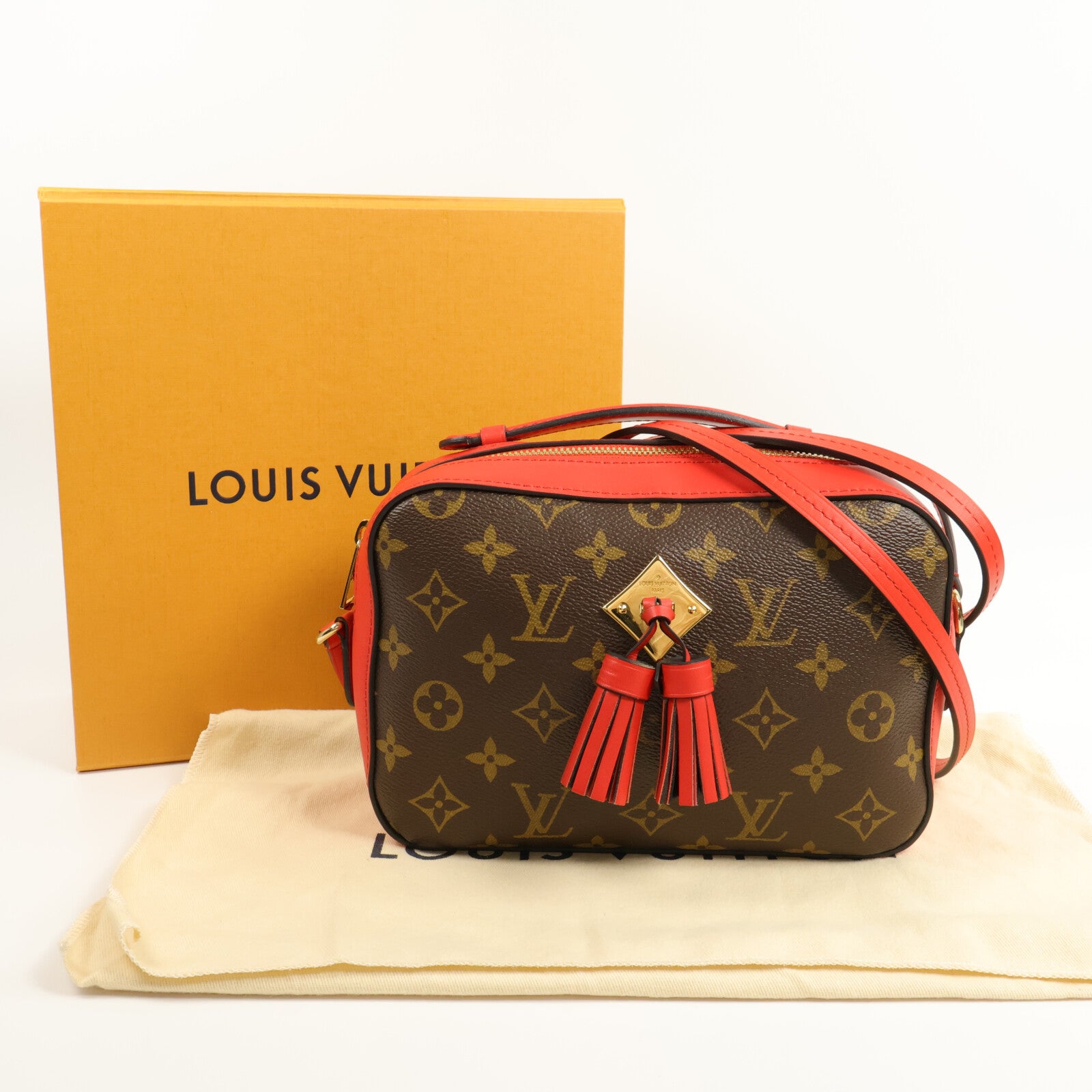 LOUIS VUITTON 塗層帆布Monogram Saintonge手挽肩背兩用袋