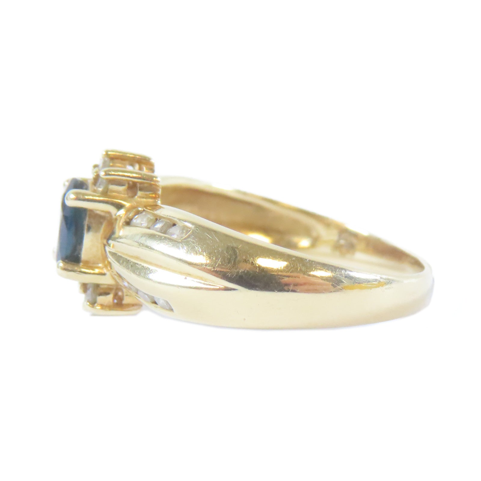 JEWELRY 【激減優惠】14K黃金Sapphire Ring藍寶石戒指US#6