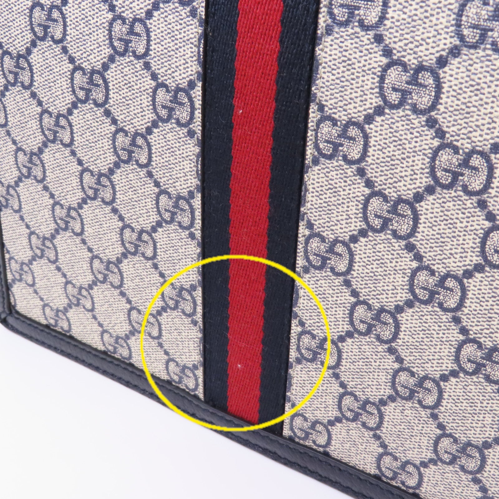 GUCCI 塗層帆布Ophidia GG Small Top Handle Bag銀扣手挽肩背兩用袋米色/藍色