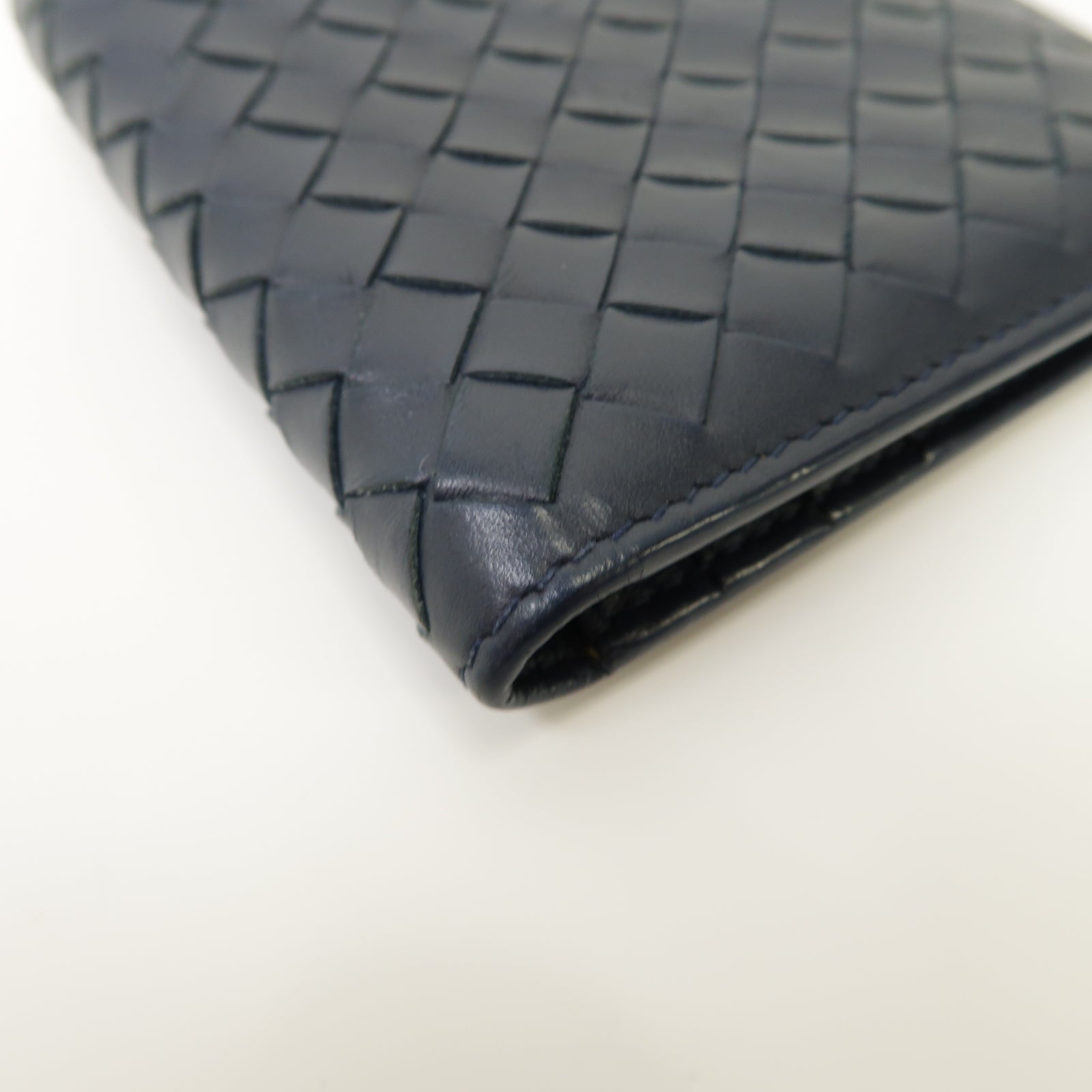 BOTTEGA VENETA 織紋皮革Wallet錢包深藍色