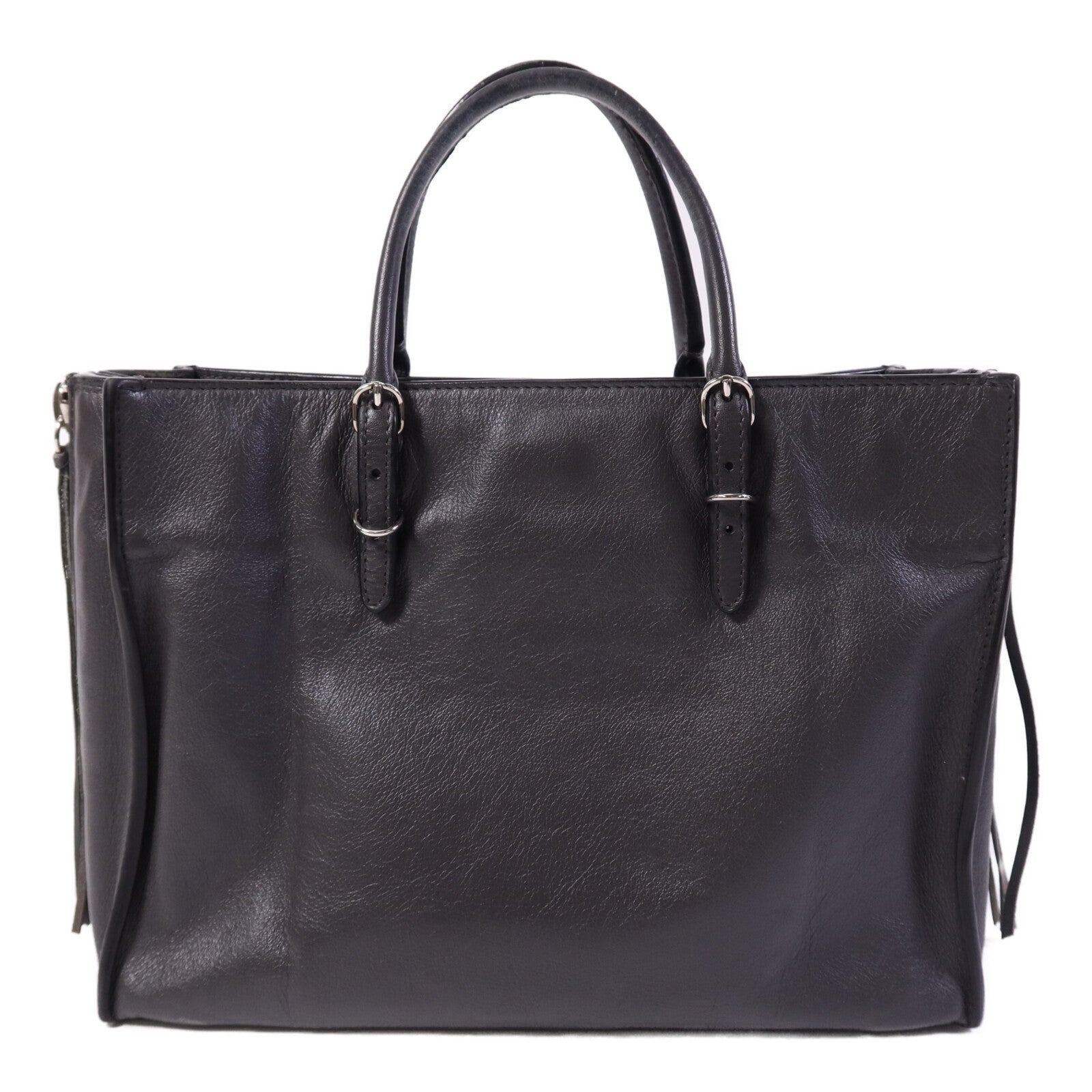 BALENCIAGA 牛皮皮革Shoulder Bag銀扣手挽肩背兩用袋