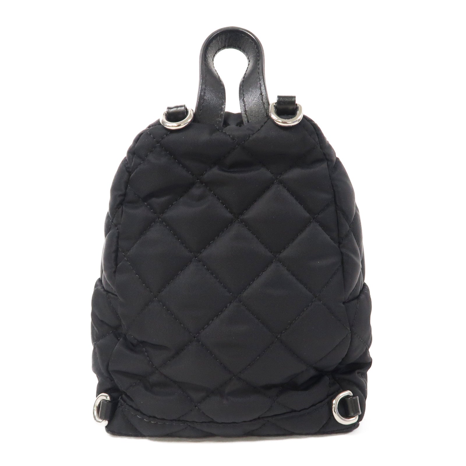 MOSCHINO 【激減優惠】尼龍Backpack銀扣背包黑色