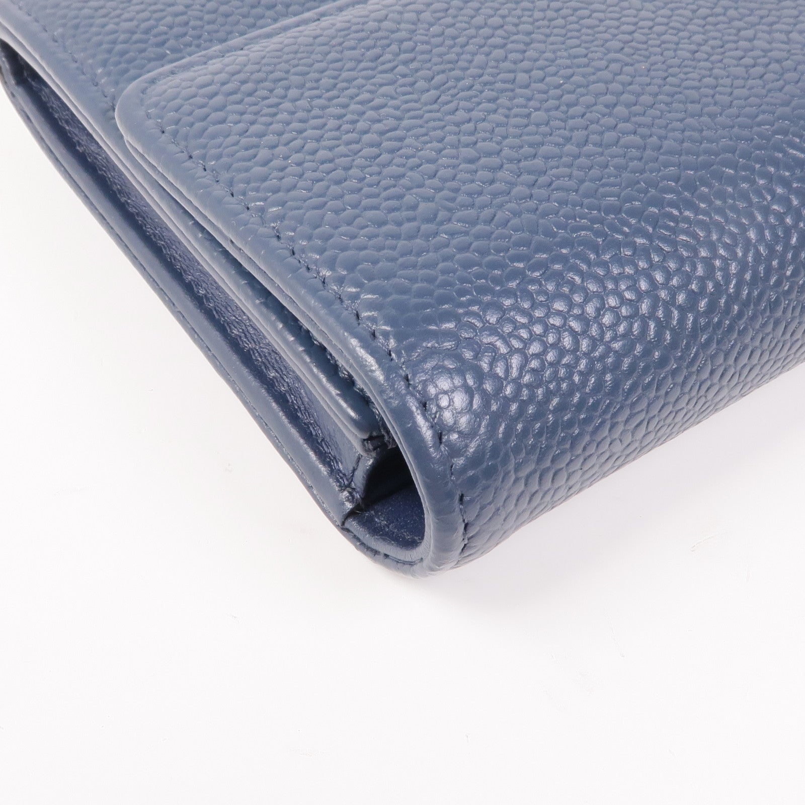 CHANEL 牛皮皮革Long Wallet銀扣長錢包