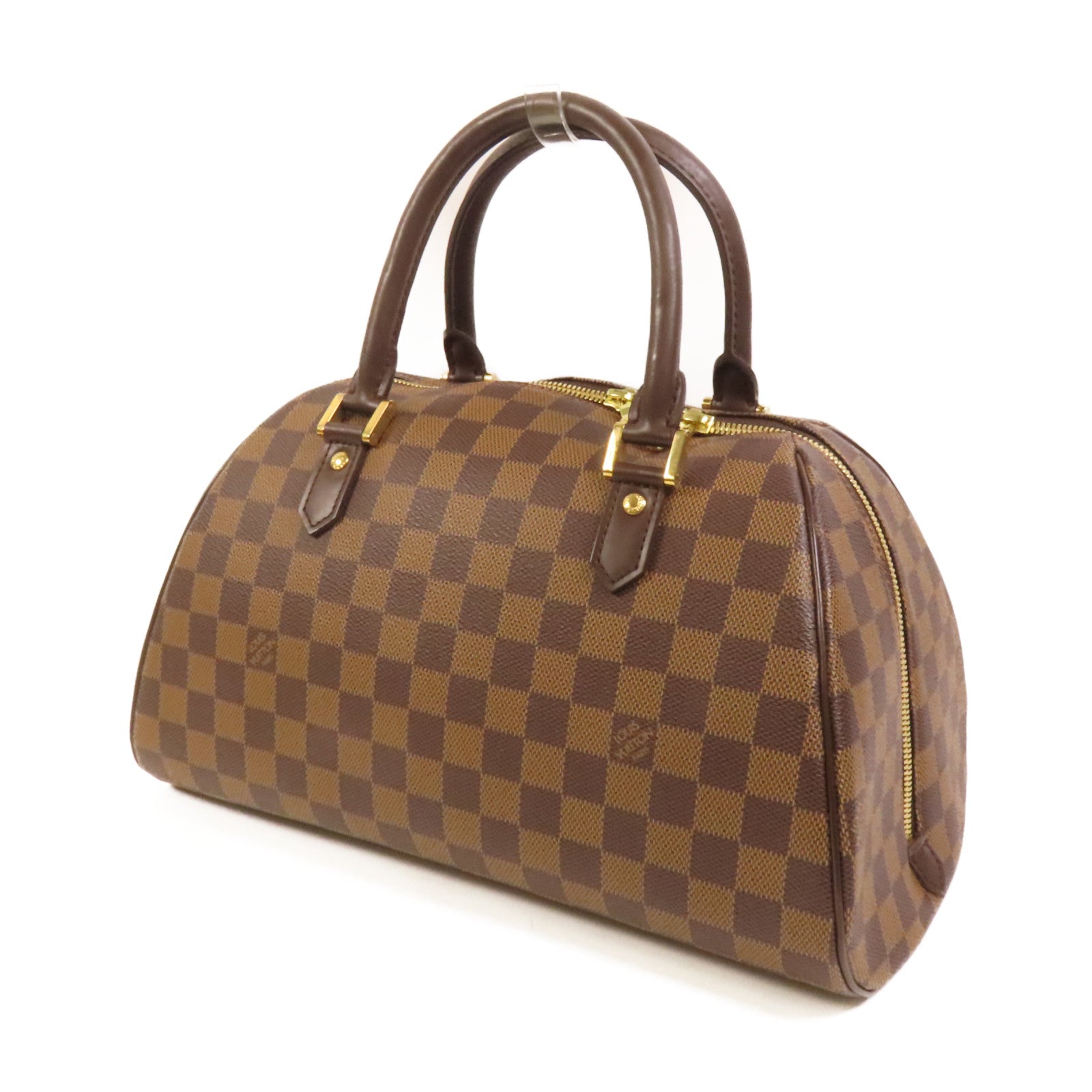 LOUIS VUITTON Damier Ribera MM金扣手挽袋