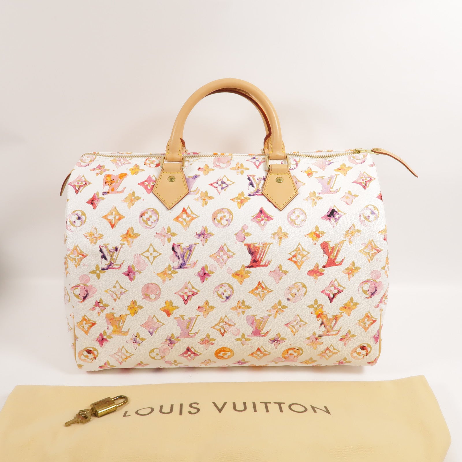 LOUIS VUITTON Watercolor Monogram Aquarelle Speedy 35手挽袋